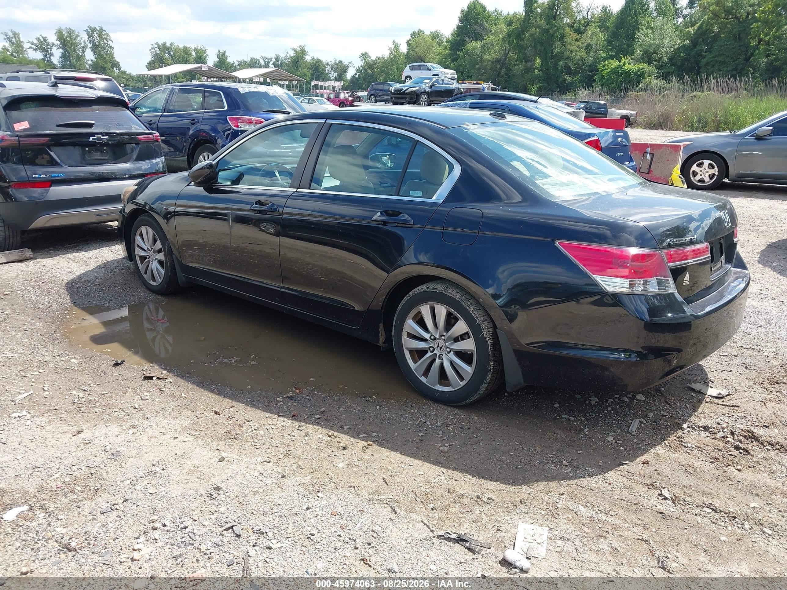 2012 Honda Accord 2.4 Ex-l Black vin: 1HGCP2F89CA198319