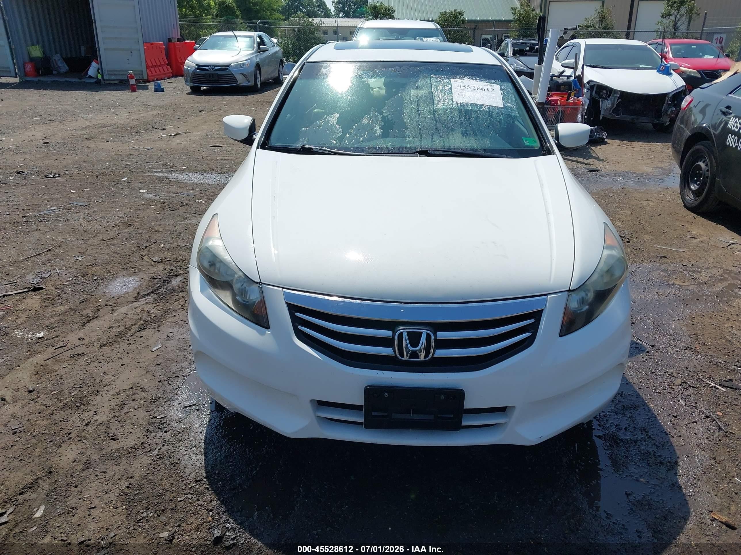 2012 Honda Accord 2.4 Ex-l Белый vin: 1HGCP2F89CA204085
