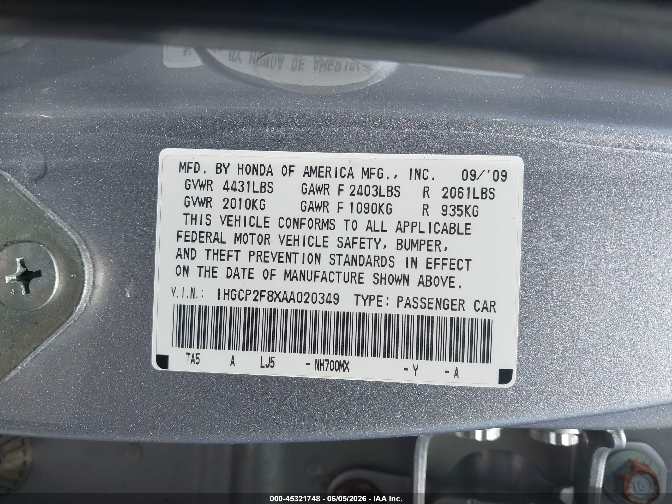 2010 Honda Accord 2.4 Ex-l Серебряный vin: 1HGCP2F8XAA020349