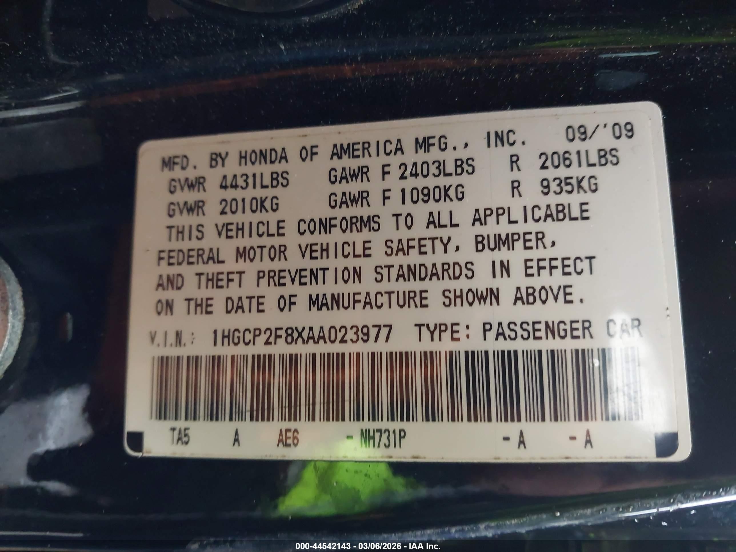 2010 Honda Accord 2.4 Ex-l Black vin: 1HGCP2F8XAA023977