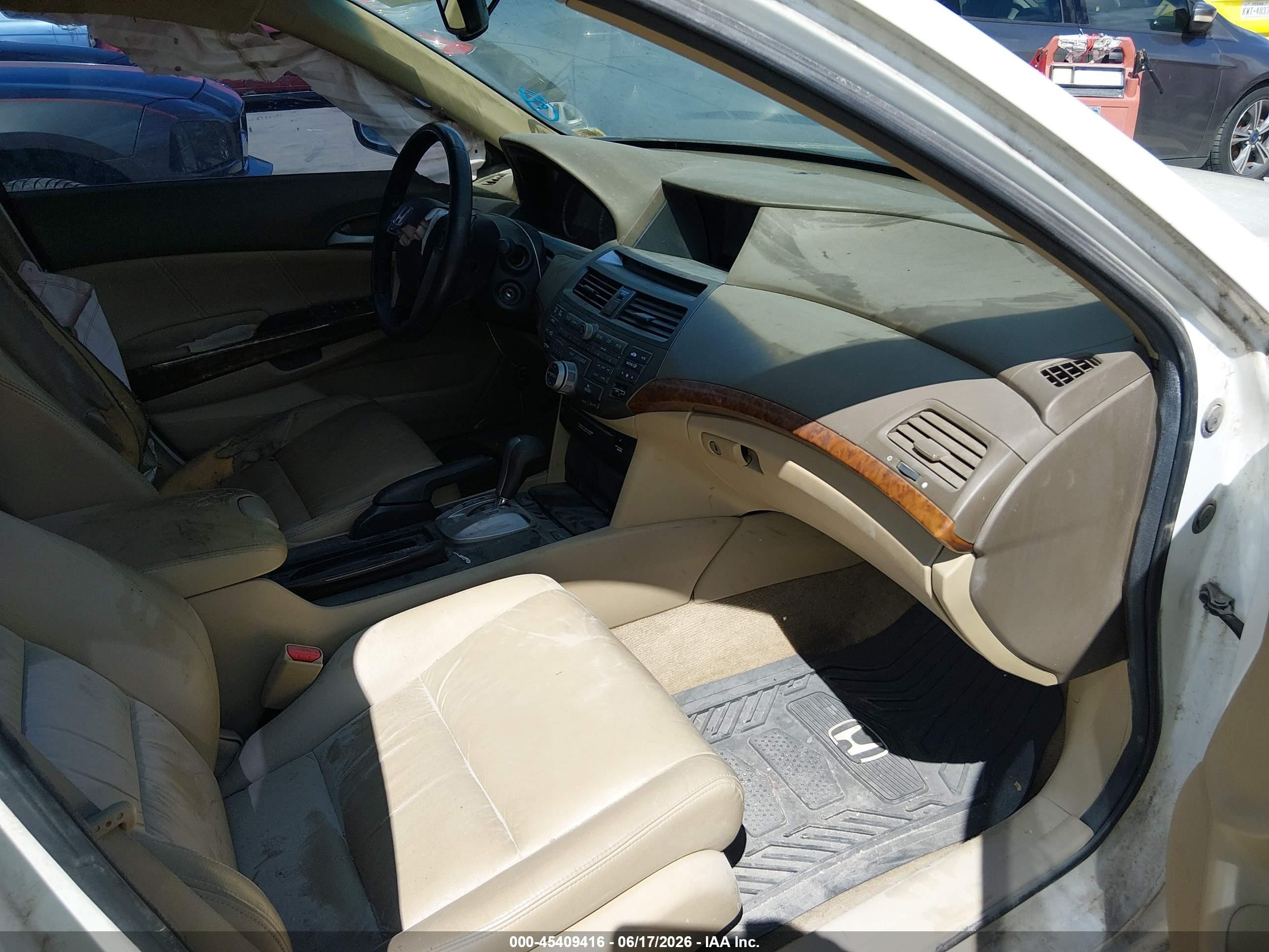 2010 Honda Accord 2.4 Ex-l White vin: 1HGCP2F8XAA114148