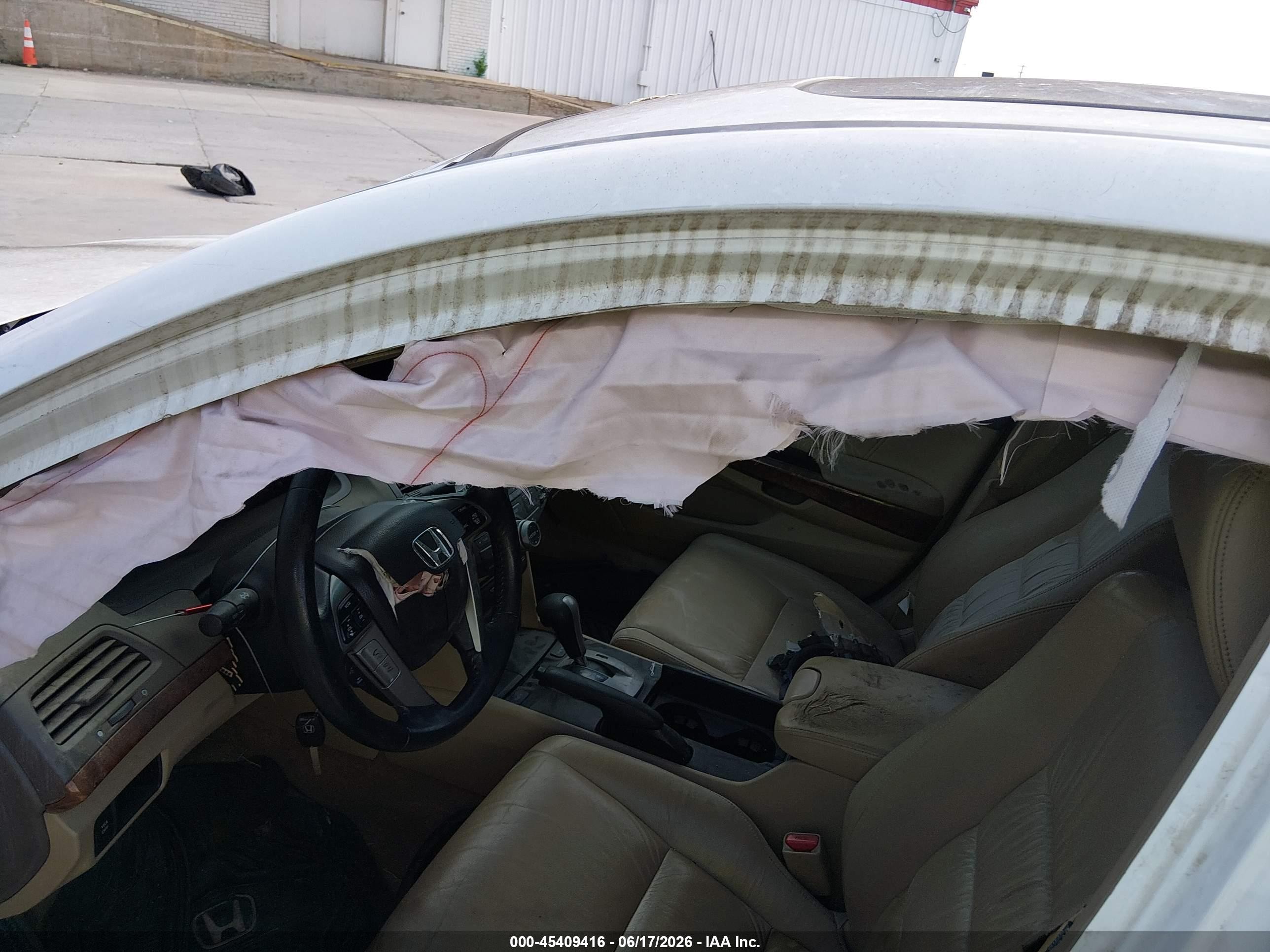 2010 Honda Accord 2.4 Ex-l White vin: 1HGCP2F8XAA114148