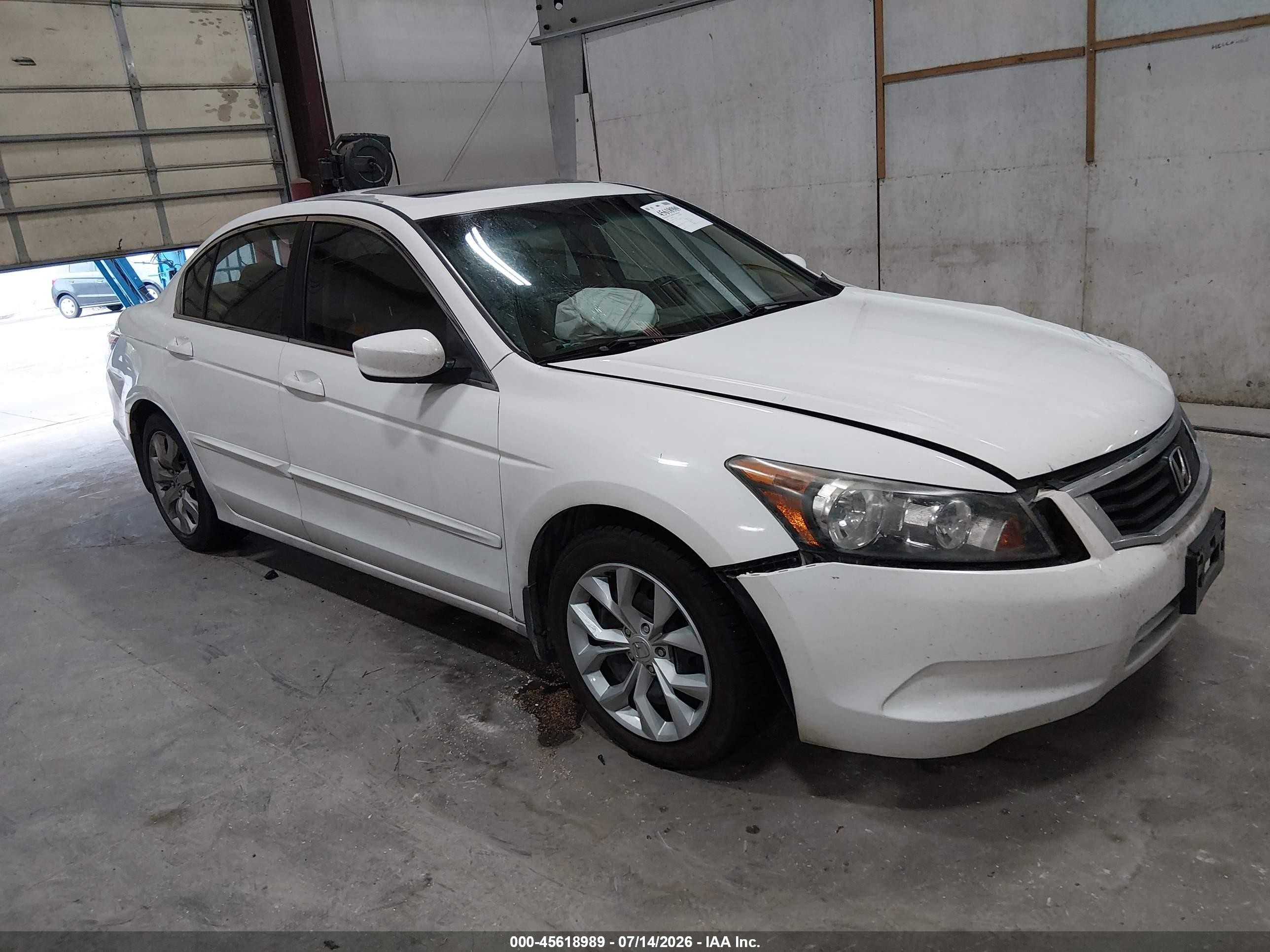 2010 Honda Accord 2.4 Ex-l White vin: 1HGCP2F8XAA125389