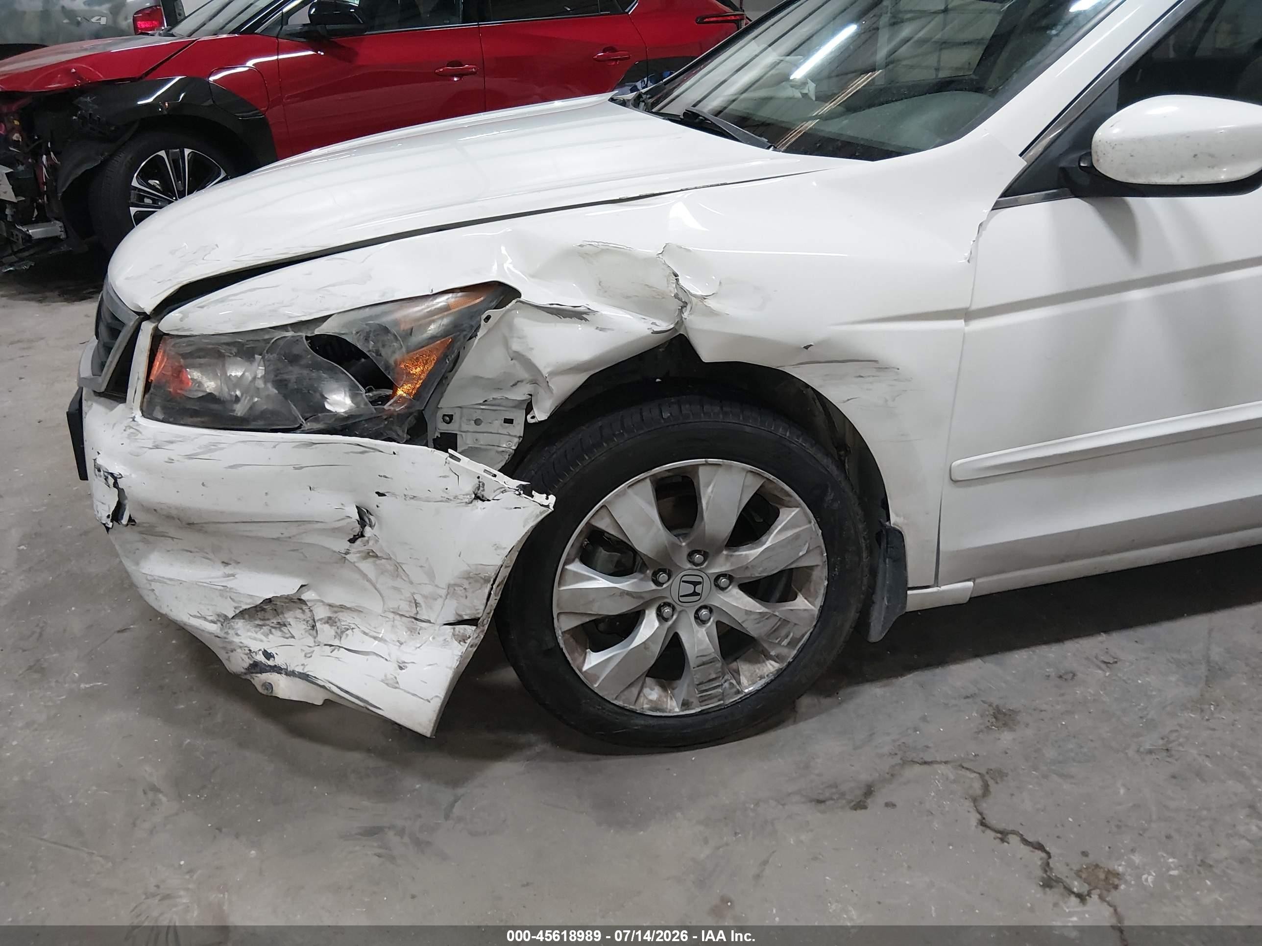 2010 Honda Accord 2.4 Ex-l White vin: 1HGCP2F8XAA125389