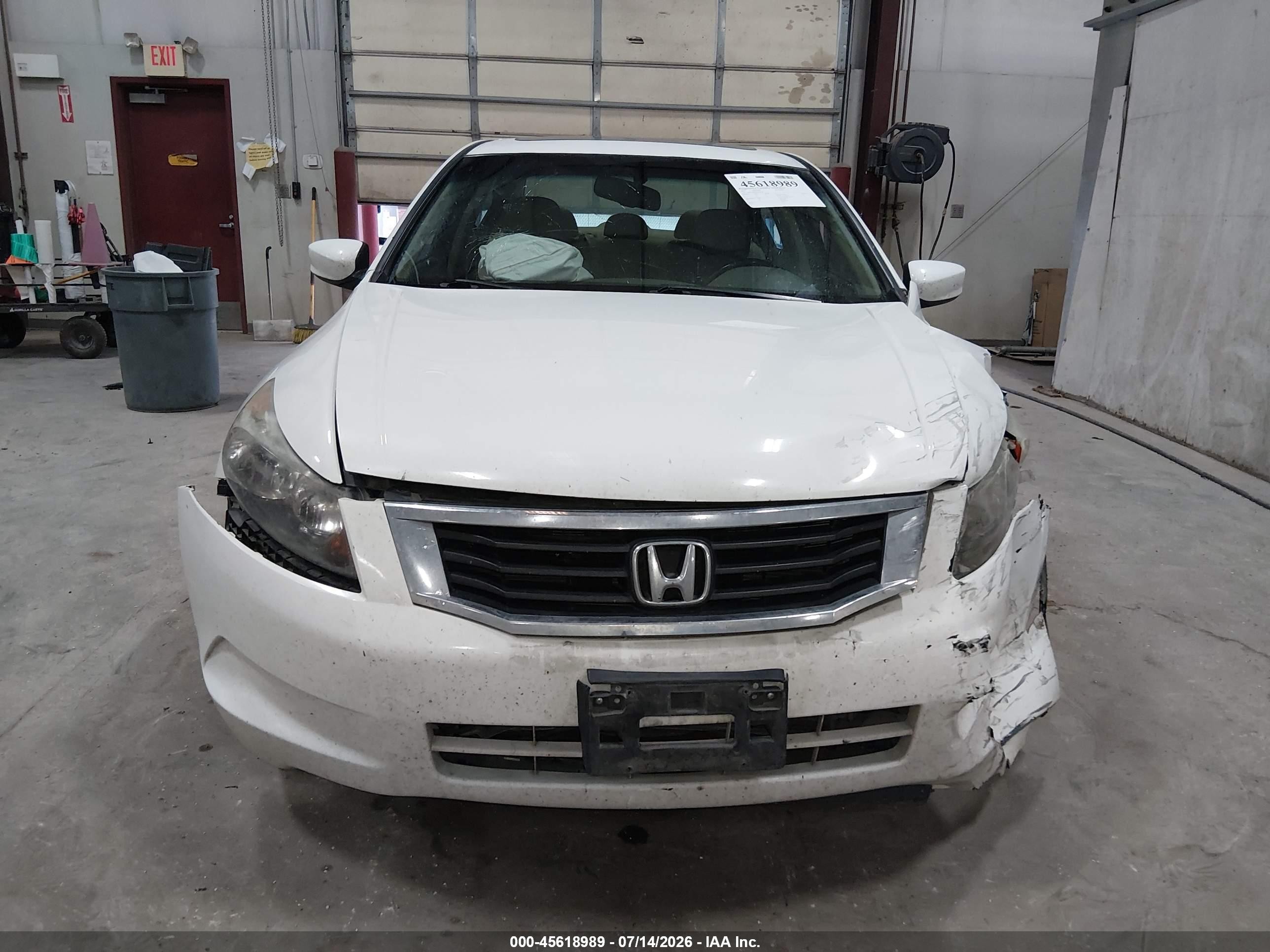 2010 Honda Accord 2.4 Ex-l White vin: 1HGCP2F8XAA125389