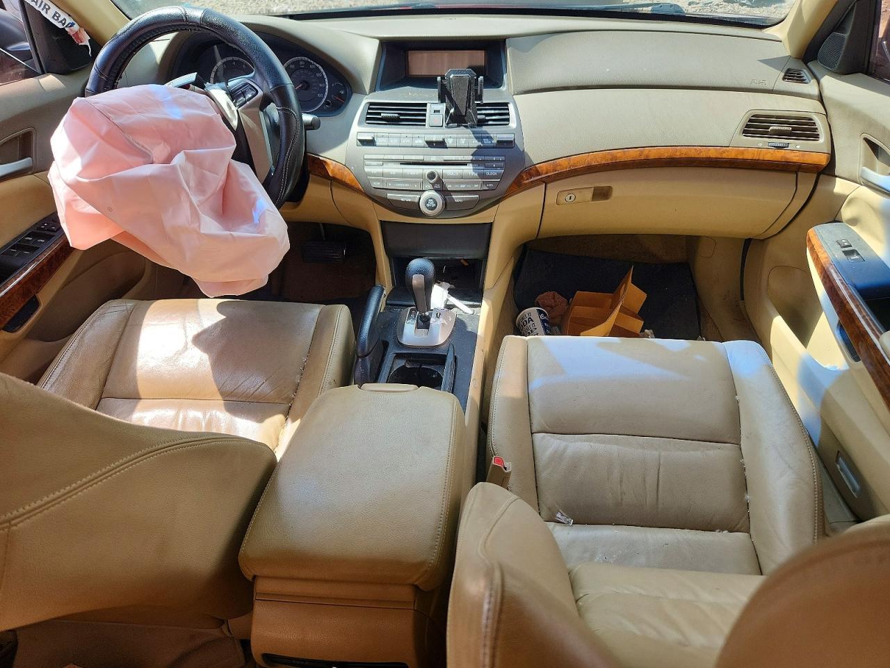 2010 Honda Accord Exl Burgundy vin: 1HGCP2F8XAA136019