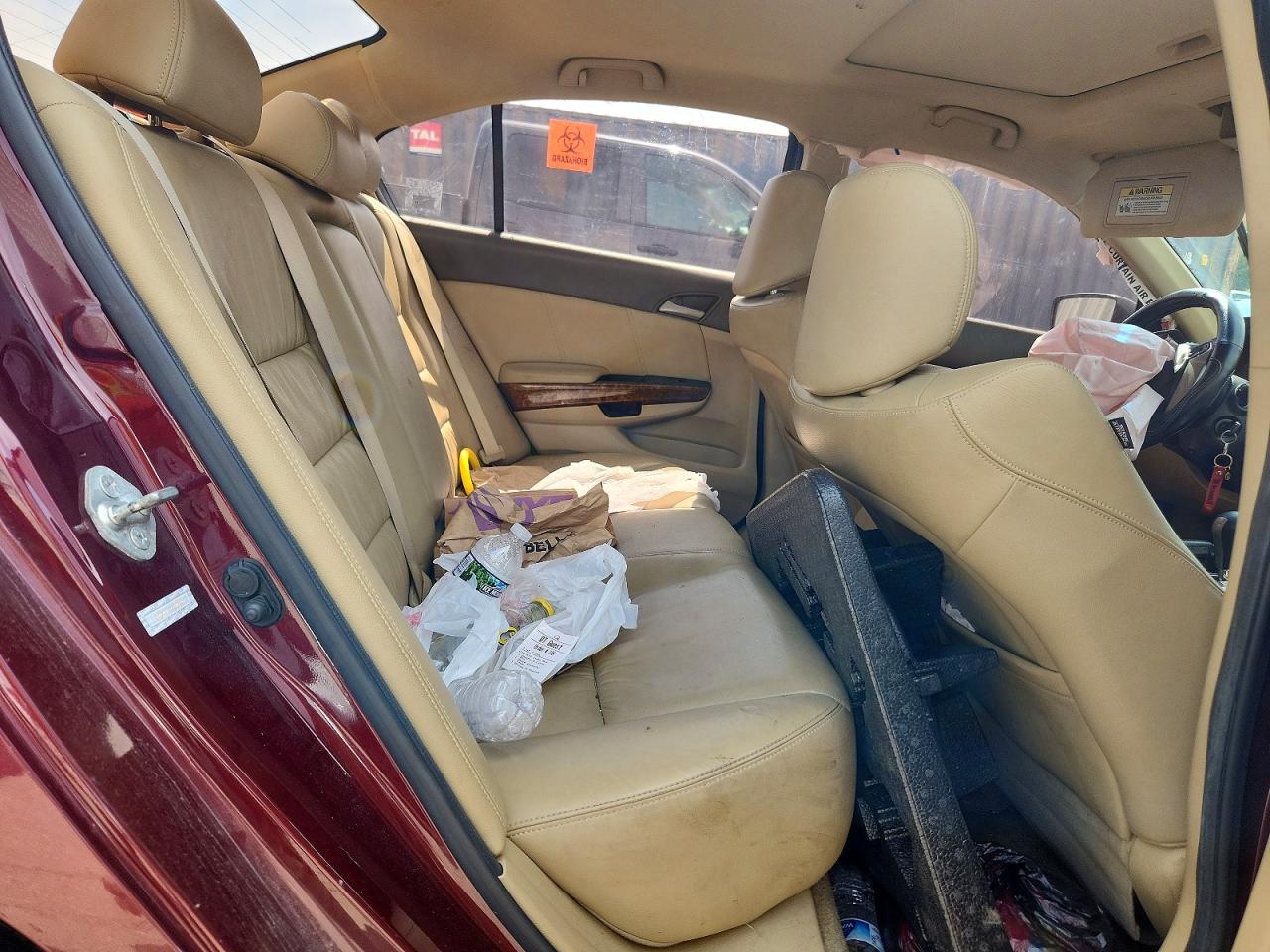 2010 Honda Accord Exl Burgundy vin: 1HGCP2F8XAA136019