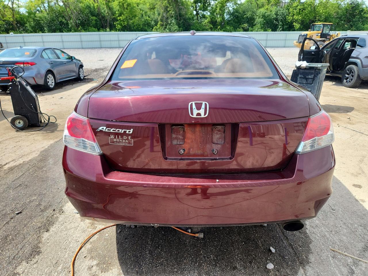 2010 Honda Accord Exl Burgundy vin: 1HGCP2F8XAA136019