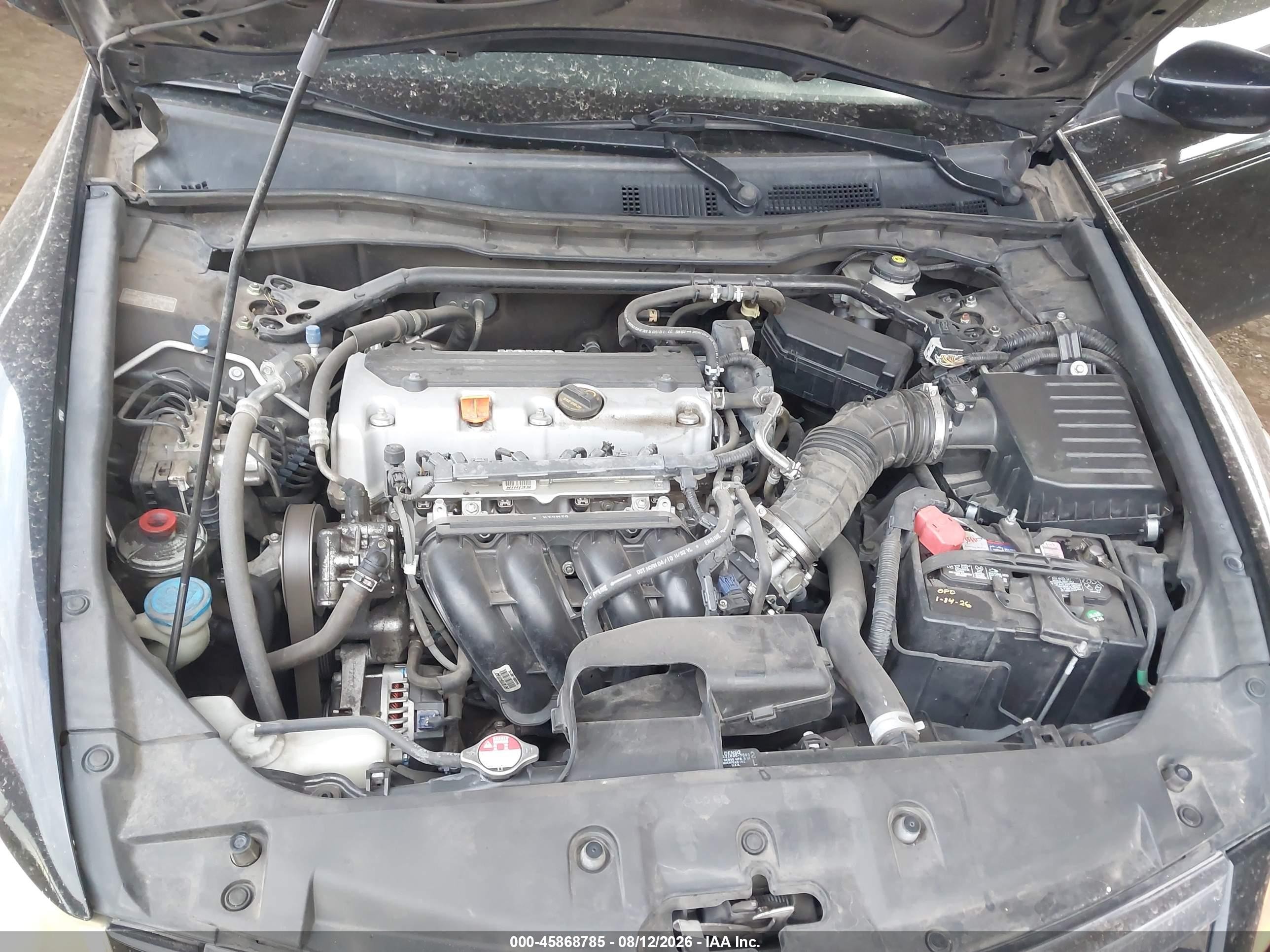 2011 Honda Accord 2.4 Ex-l Black vin: 1HGCP2F8XBA001303