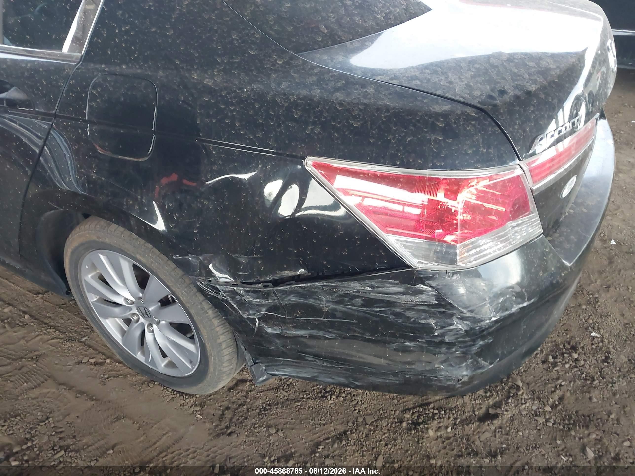 2011 Honda Accord 2.4 Ex-l Black vin: 1HGCP2F8XBA001303