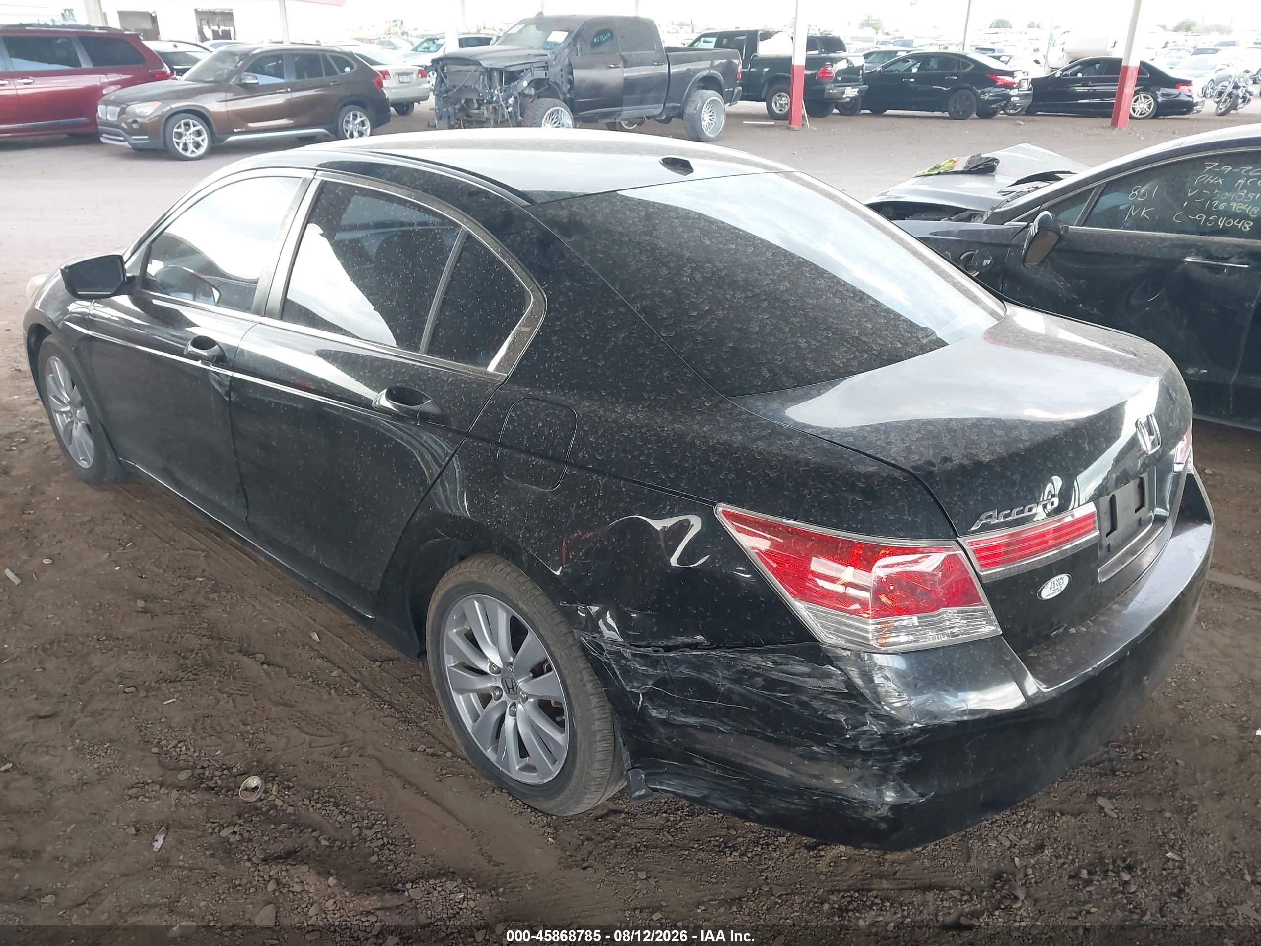 2011 Honda Accord 2.4 Ex-l Black vin: 1HGCP2F8XBA001303