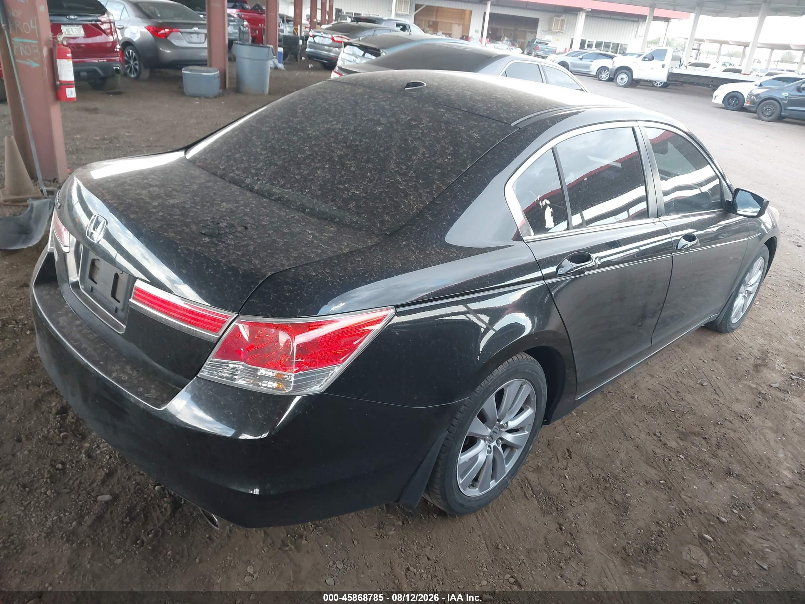 2011 Honda Accord 2.4 Ex-l Black vin: 1HGCP2F8XBA001303