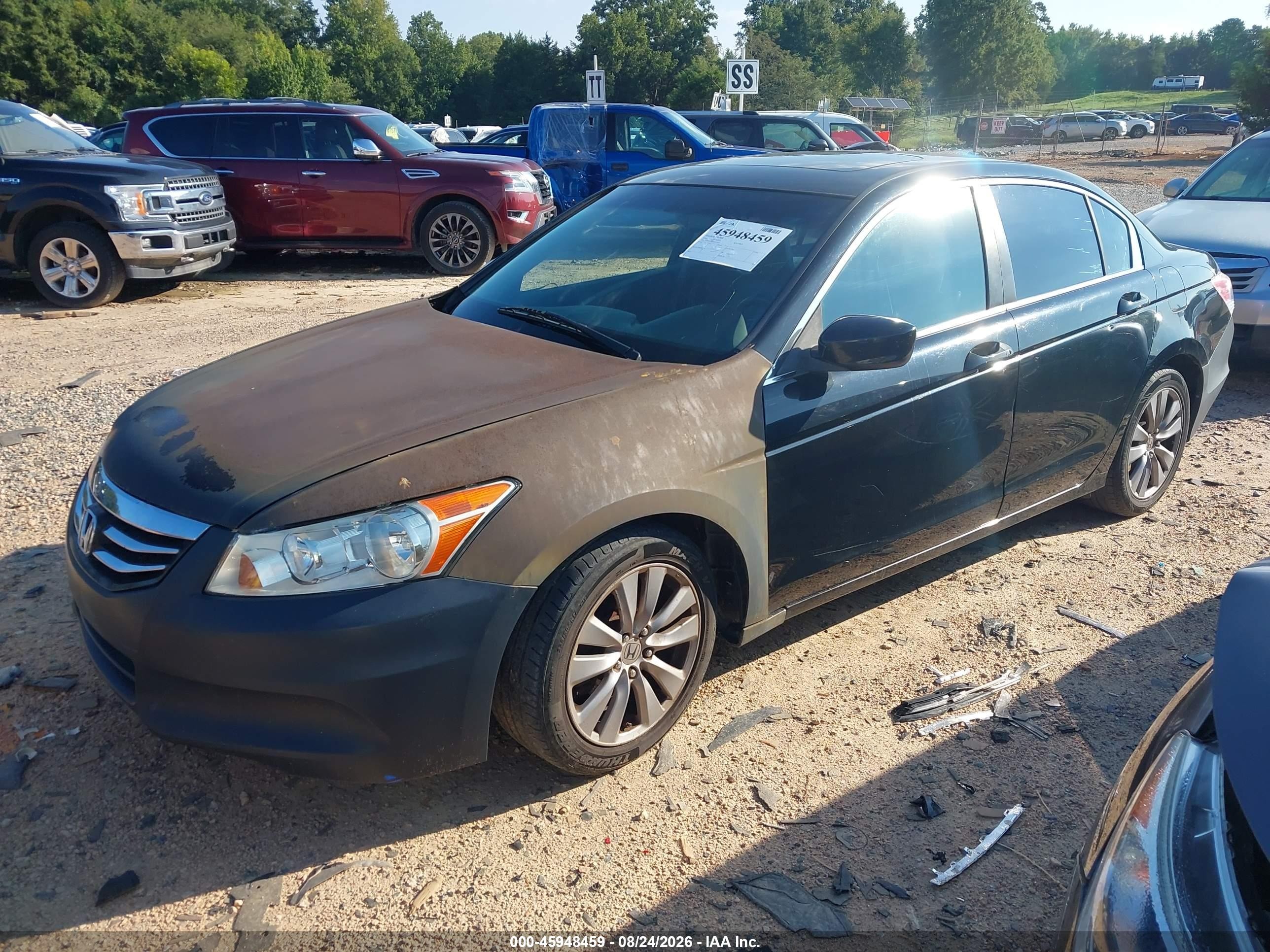 2011 Honda Accord 2.4 Ex-l Black vin: 1HGCP2F8XBA011670