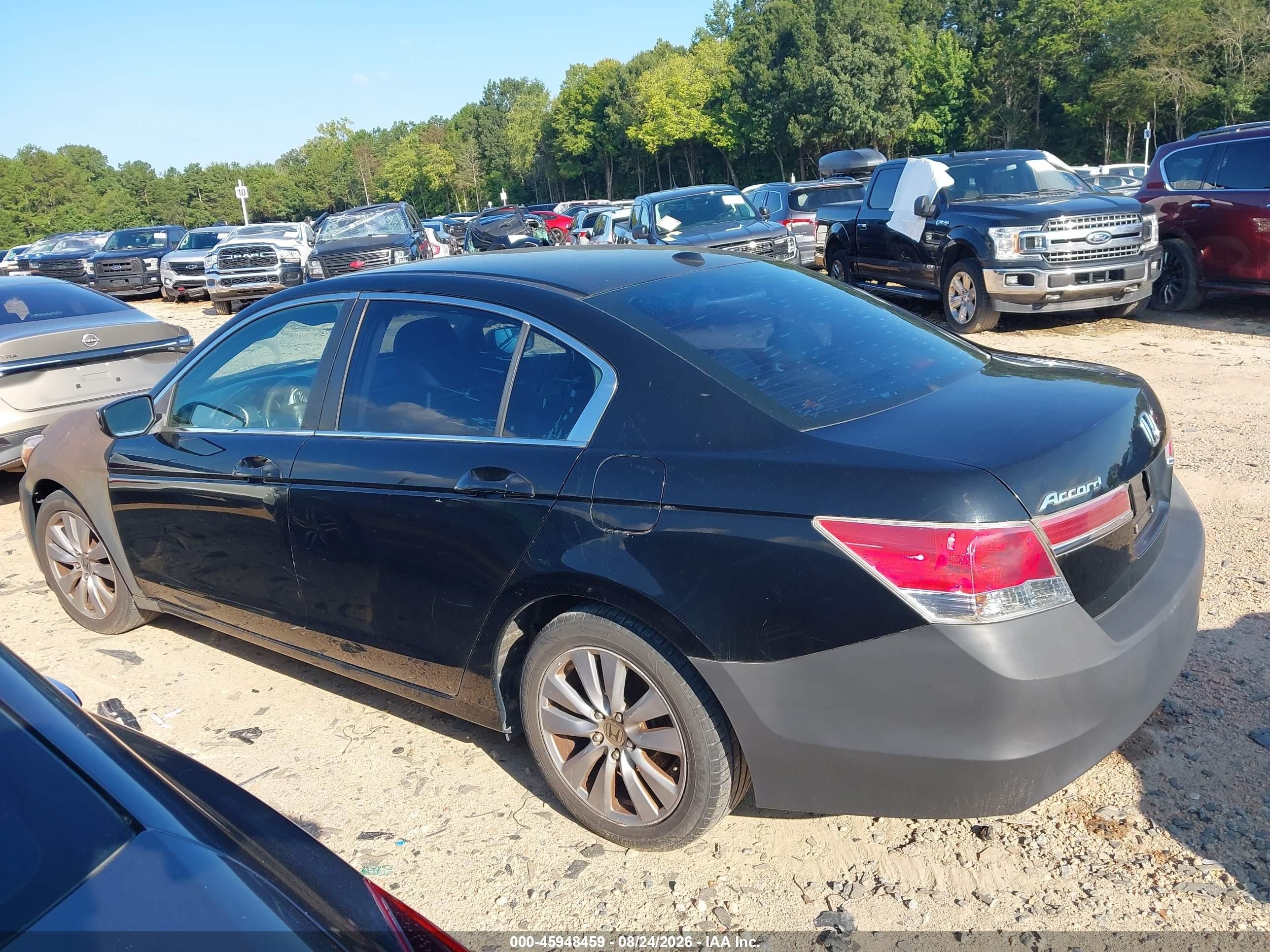2011 Honda Accord 2.4 Ex-l Black vin: 1HGCP2F8XBA011670