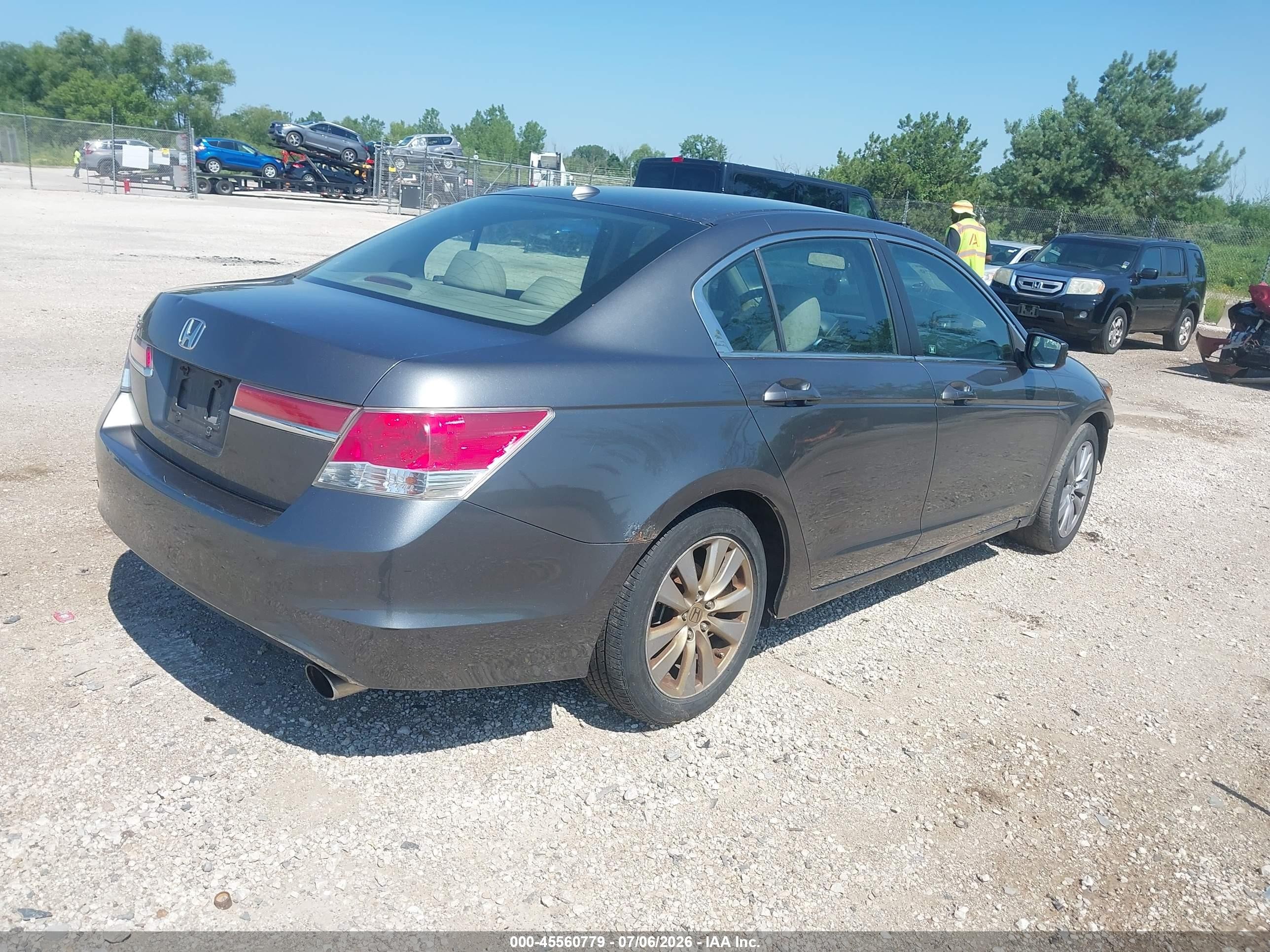 2011 Honda Accord 2.4 Ex-l Gray vin: 1HGCP2F8XBA013418