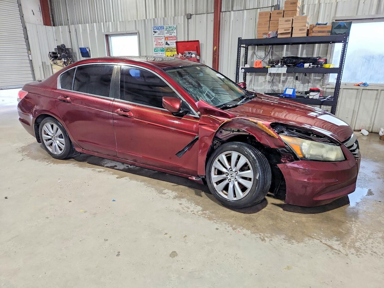 2011 Honda Accord Exl Burgundy vin: 1HGCP2F8XBA068094