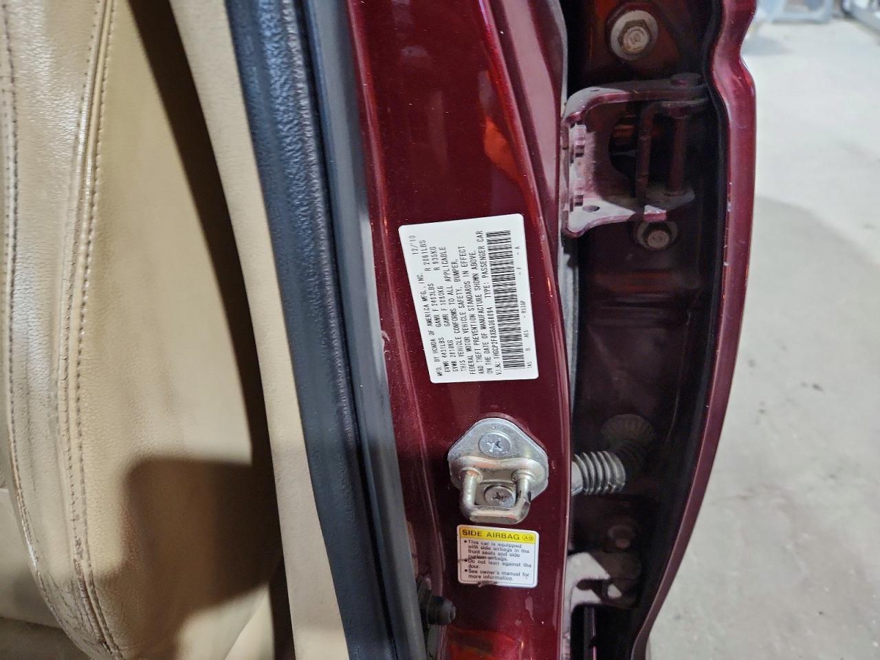 2011 Honda Accord Exl Burgundy vin: 1HGCP2F8XBA068094