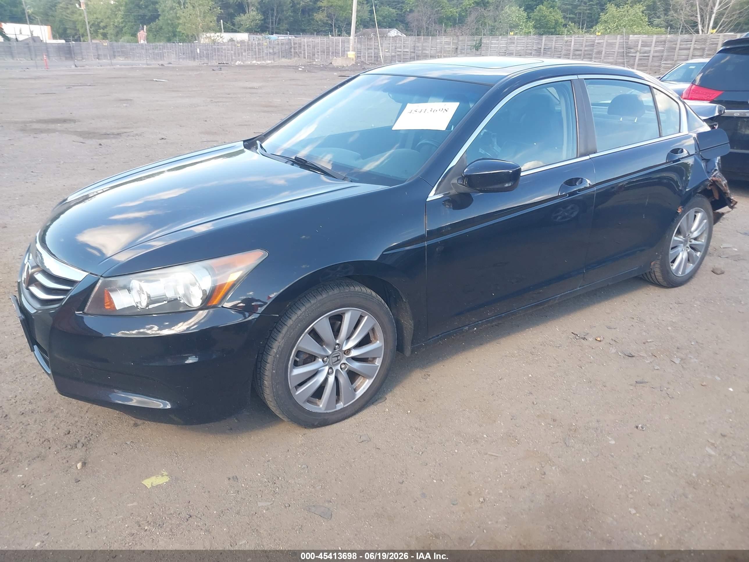 2011 Honda Accord 2.4 Ex-l Black vin: 1HGCP2F8XBA080343