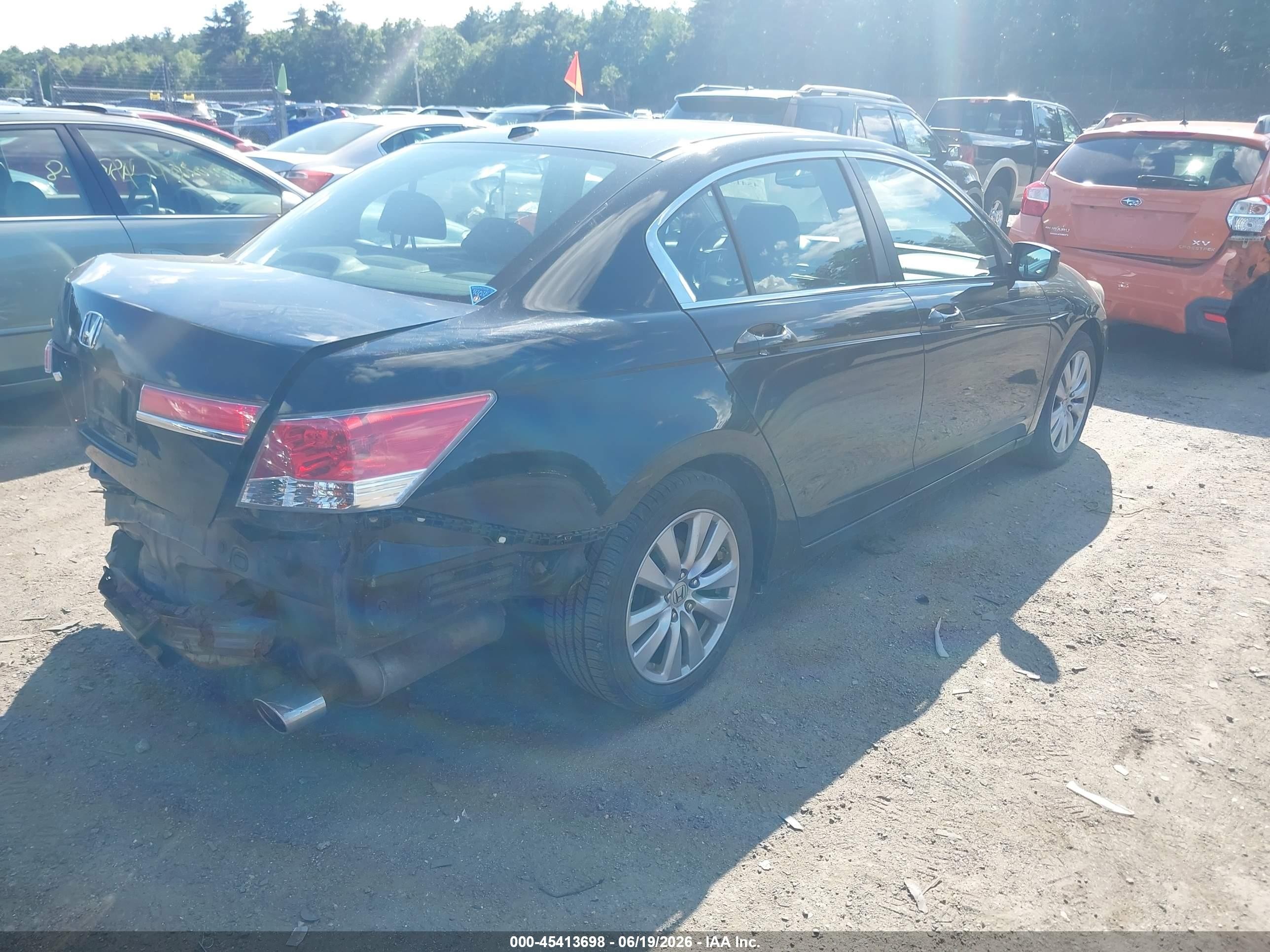 2011 Honda Accord 2.4 Ex-l Black vin: 1HGCP2F8XBA080343