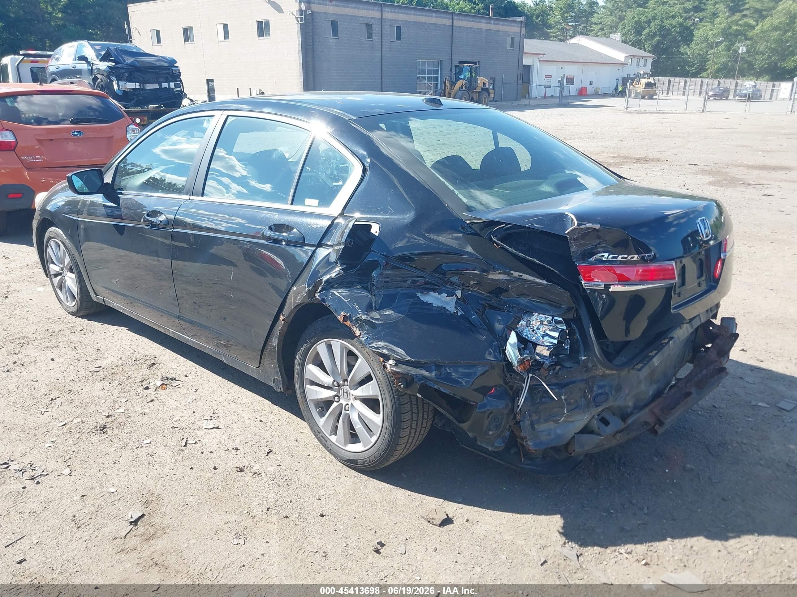 2011 Honda Accord 2.4 Ex-l Black vin: 1HGCP2F8XBA080343