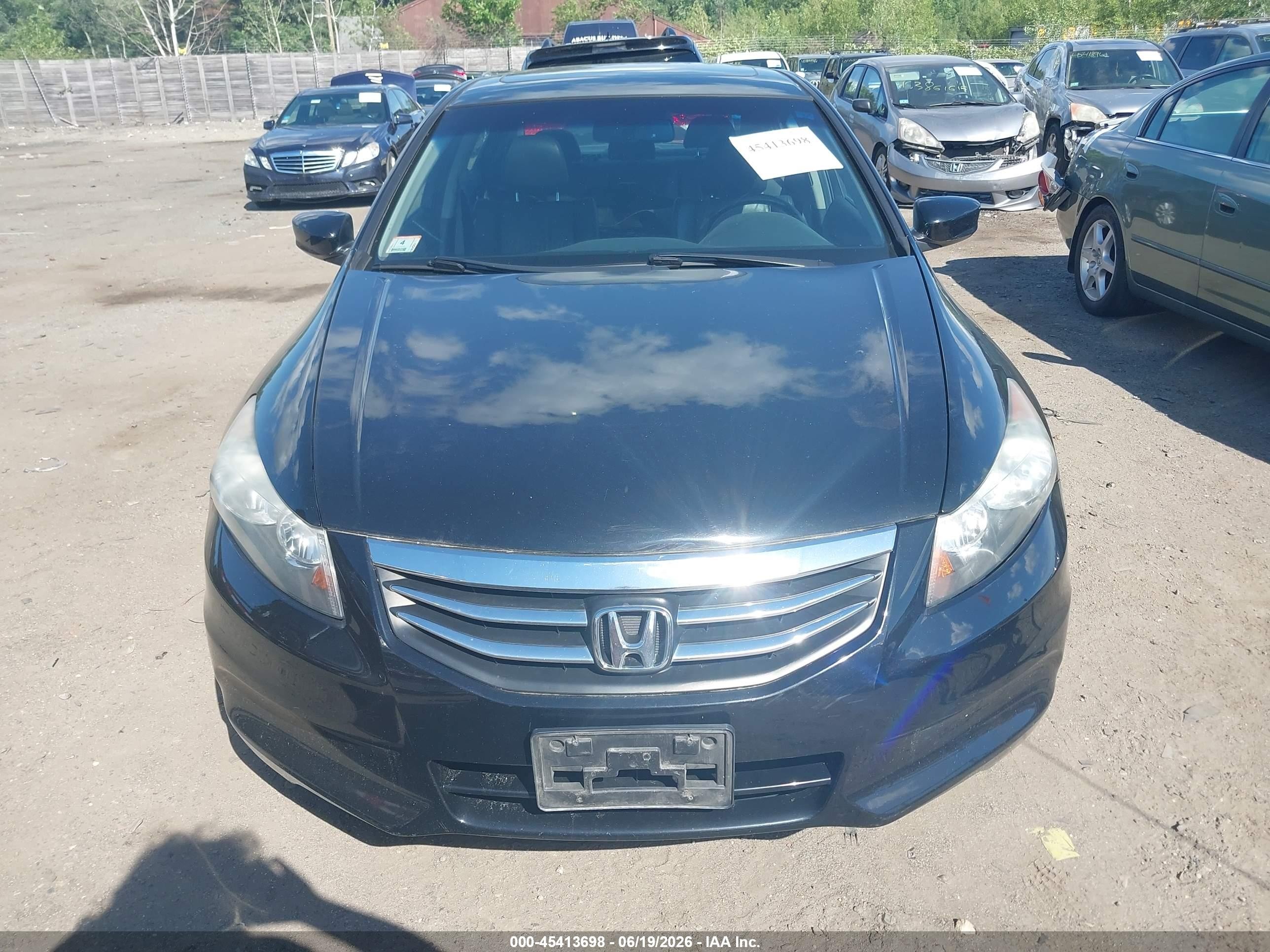 2011 Honda Accord 2.4 Ex-l Black vin: 1HGCP2F8XBA080343