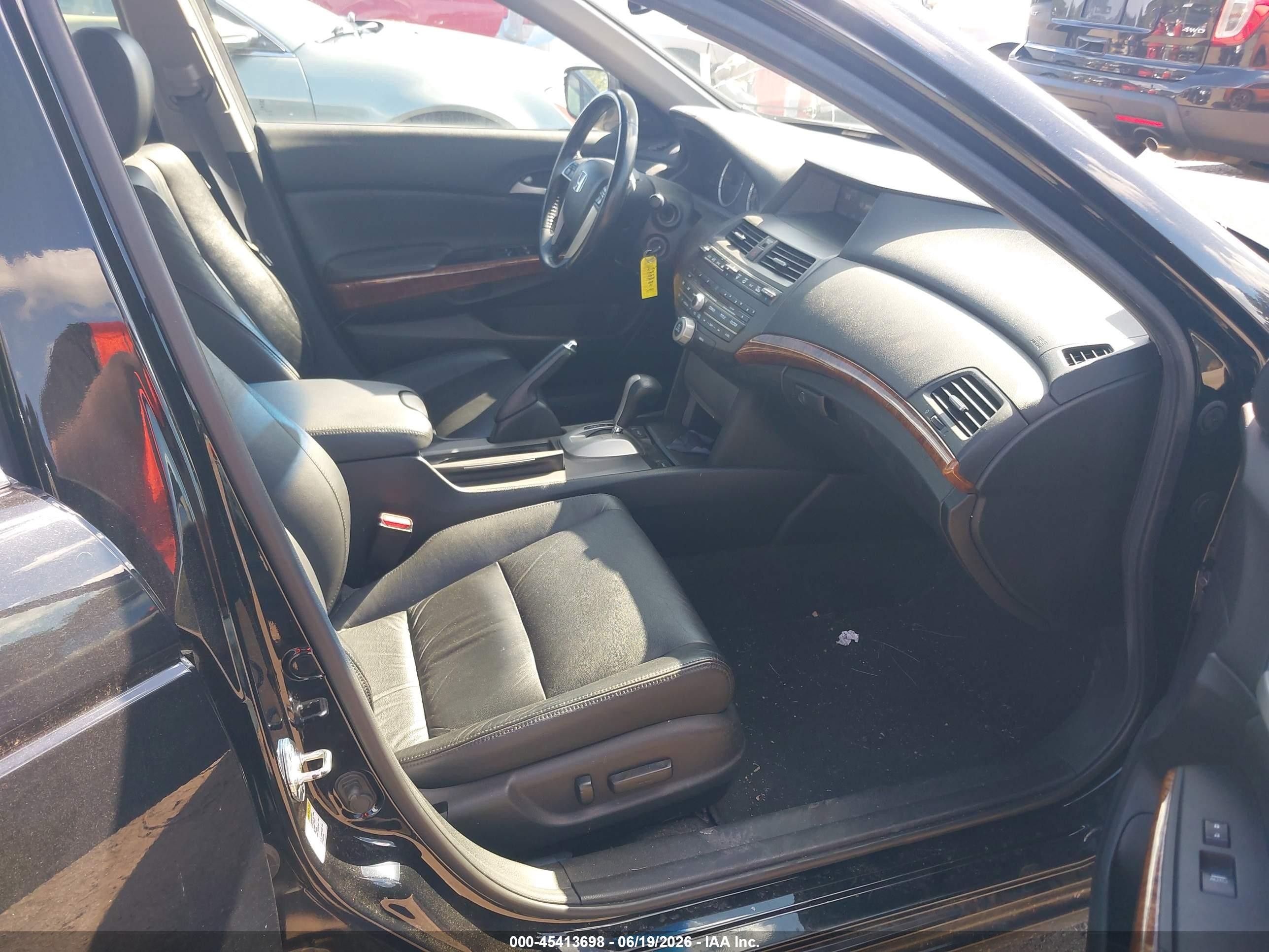 2011 Honda Accord 2.4 Ex-l Black vin: 1HGCP2F8XBA080343