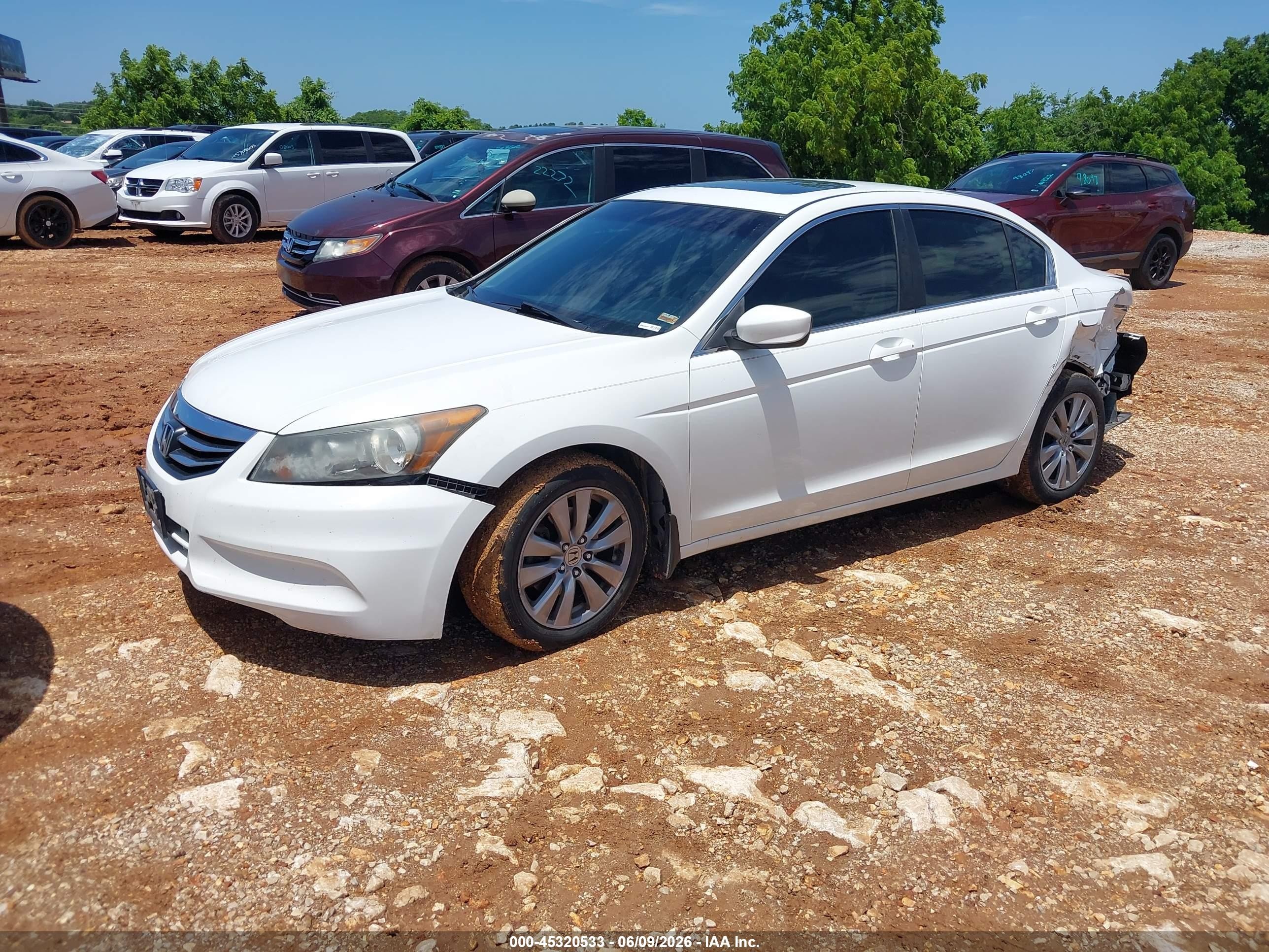 2011 Honda Accord 2.4 Ex-l White vin: 1HGCP2F8XBA091746