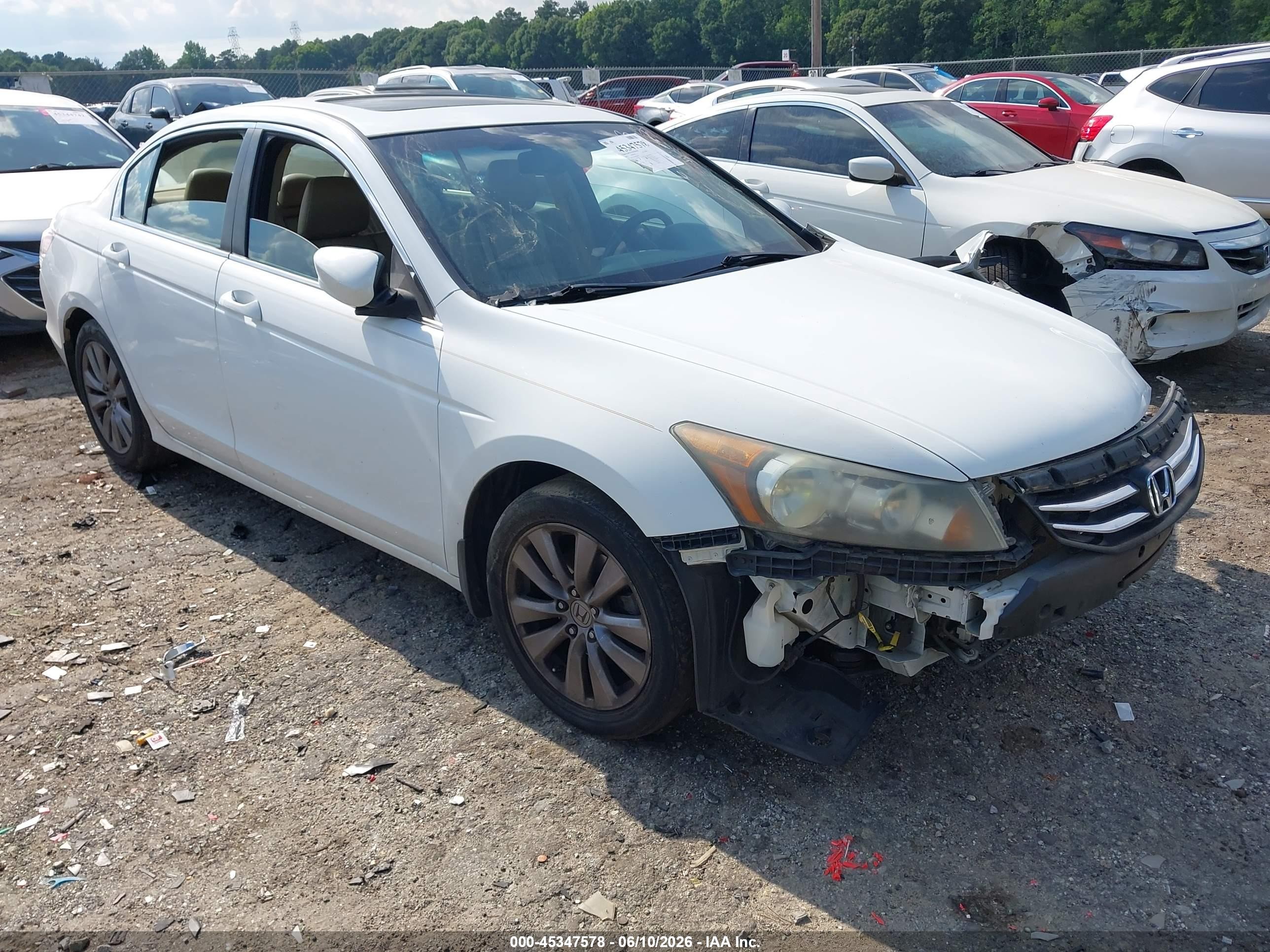2011 Honda Accord 2.4 Ex-l White vin: 1HGCP2F8XBA103863