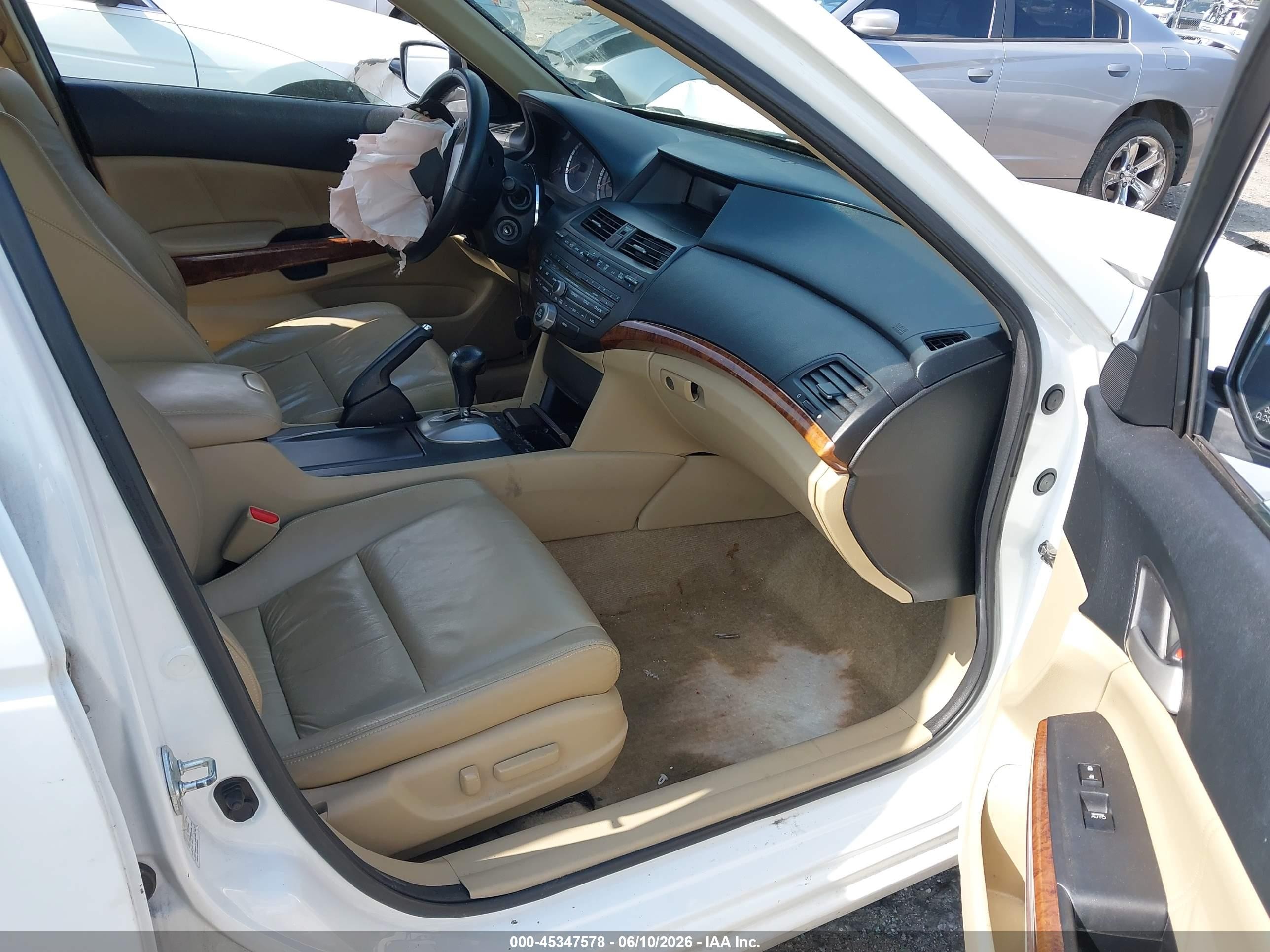 2011 Honda Accord 2.4 Ex-l White vin: 1HGCP2F8XBA103863