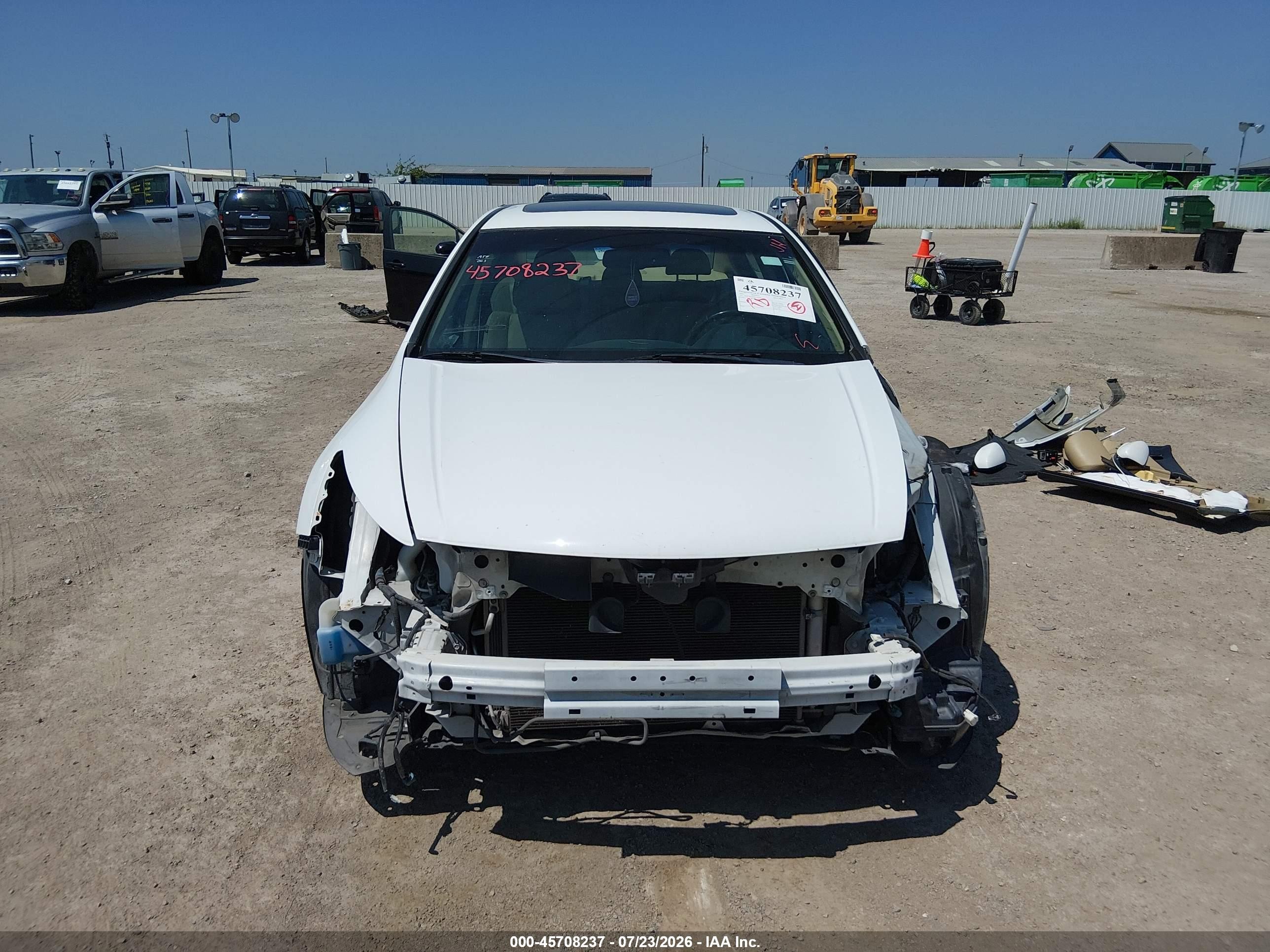 2011 Honda Accord 2.4 Ex-l White vin: 1HGCP2F8XBA152304