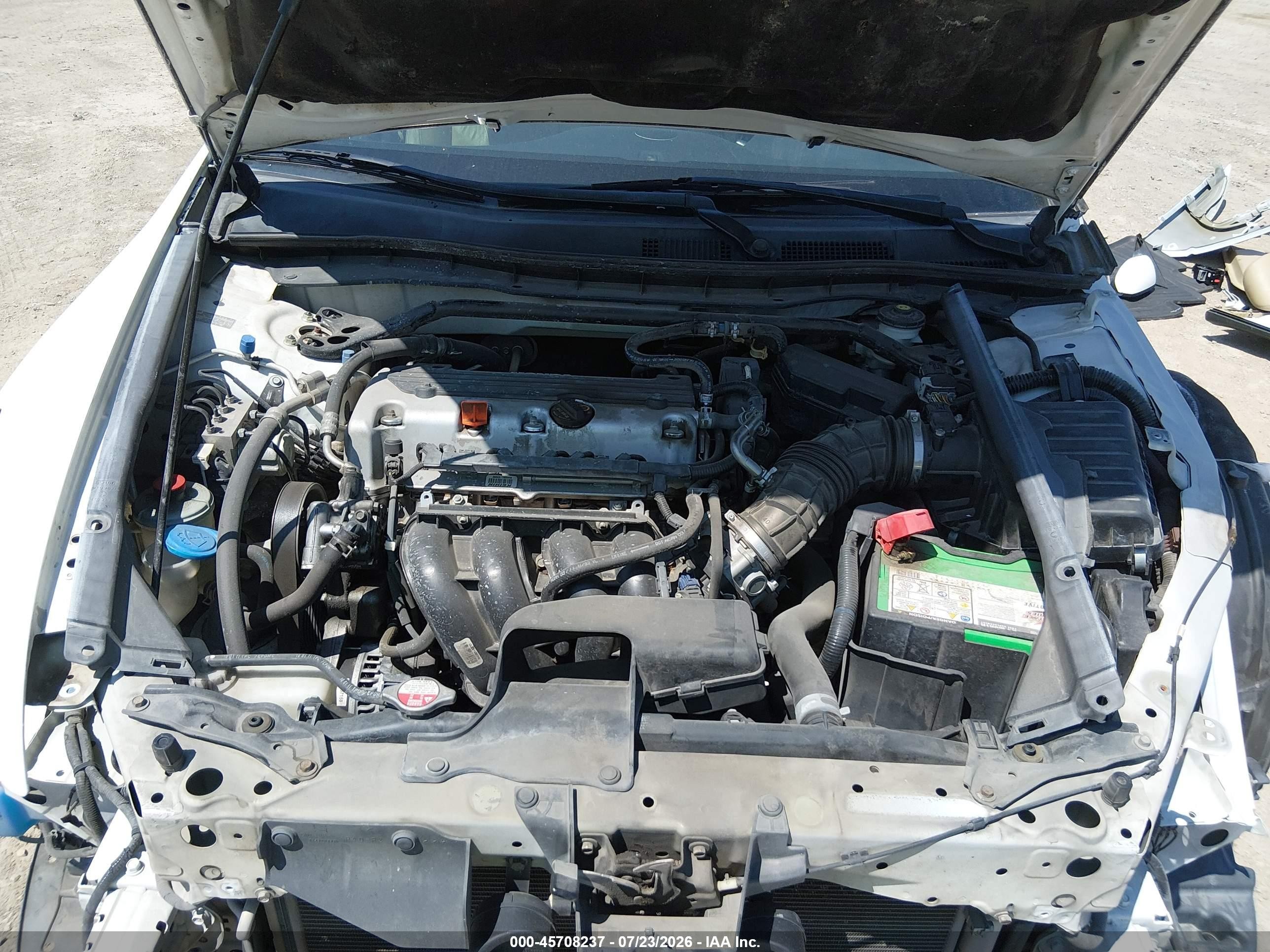 2011 Honda Accord 2.4 Ex-l White vin: 1HGCP2F8XBA152304