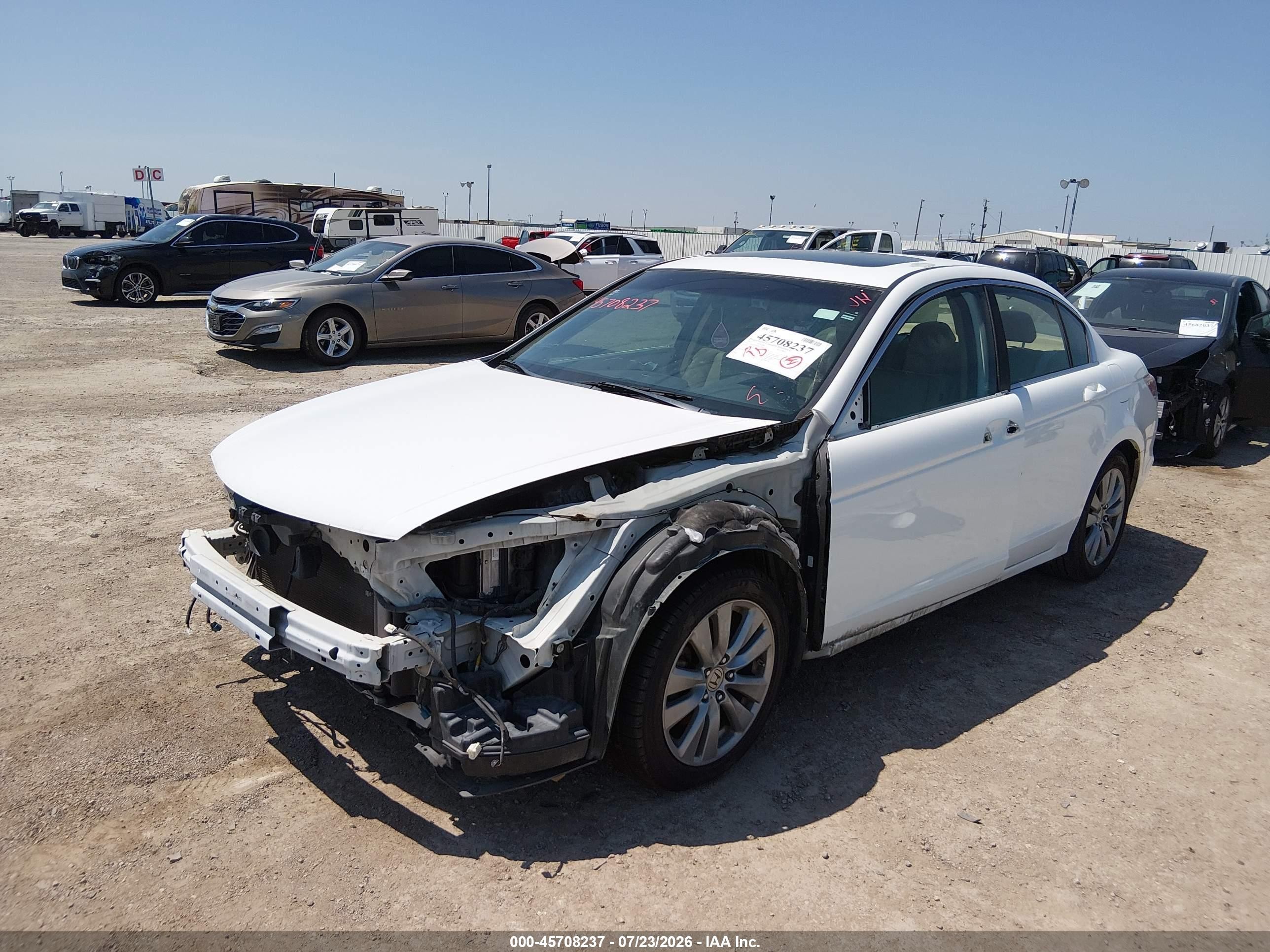 2011 Honda Accord 2.4 Ex-l White vin: 1HGCP2F8XBA152304