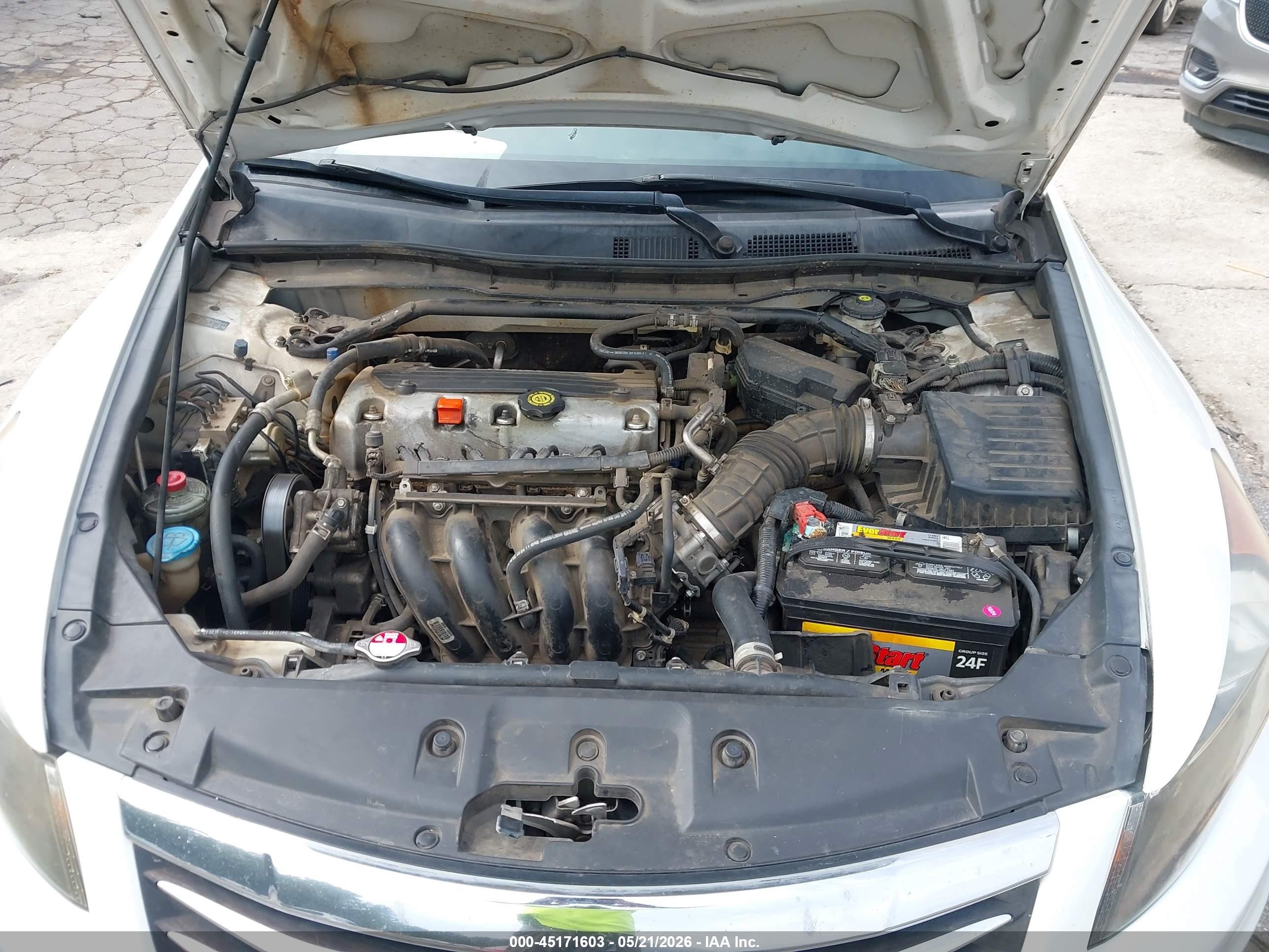2012 Honda Accord 2.4 Ex-l White vin: 1HGCP2F8XCA038756