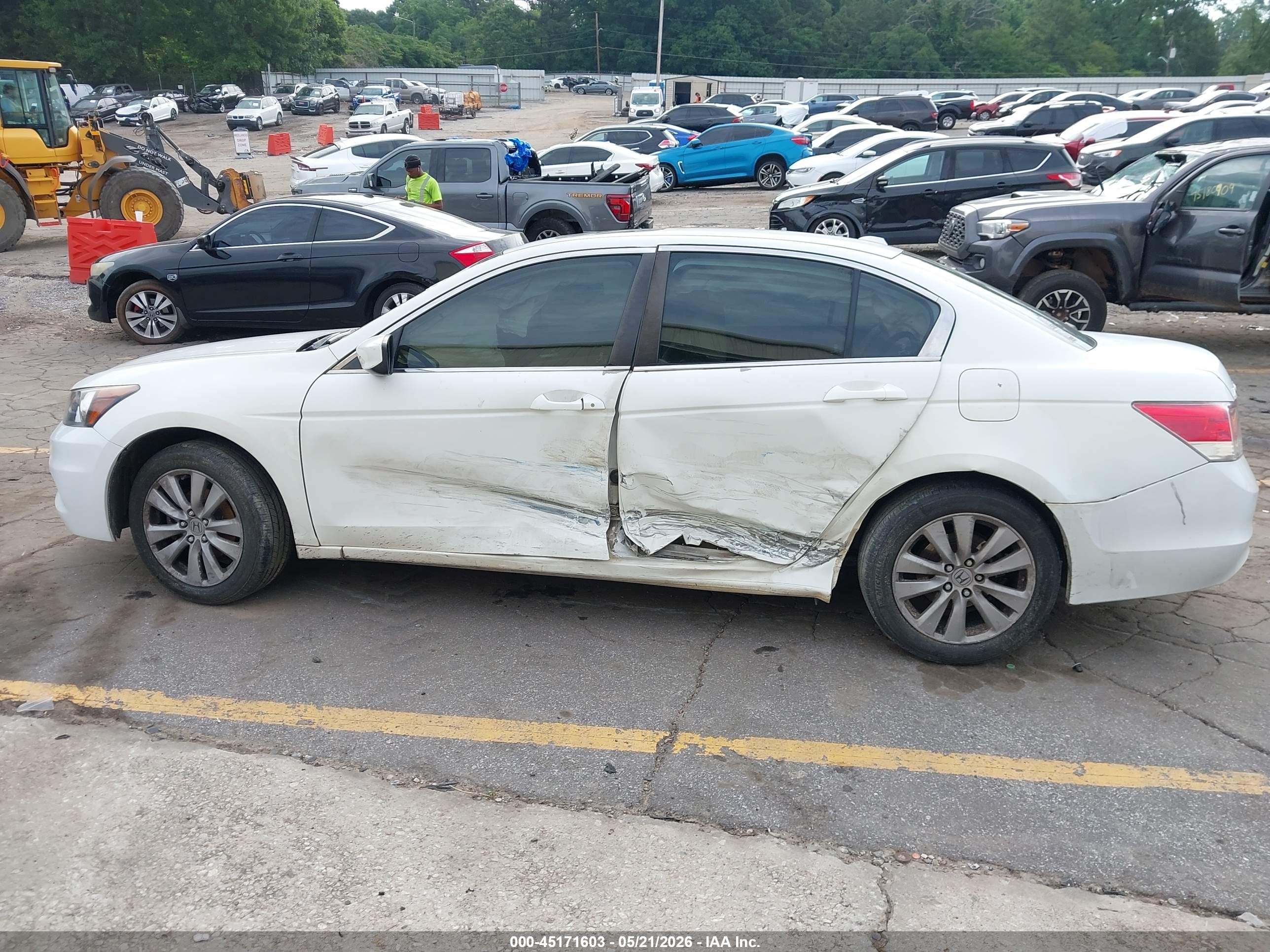 2012 Honda Accord 2.4 Ex-l White vin: 1HGCP2F8XCA038756