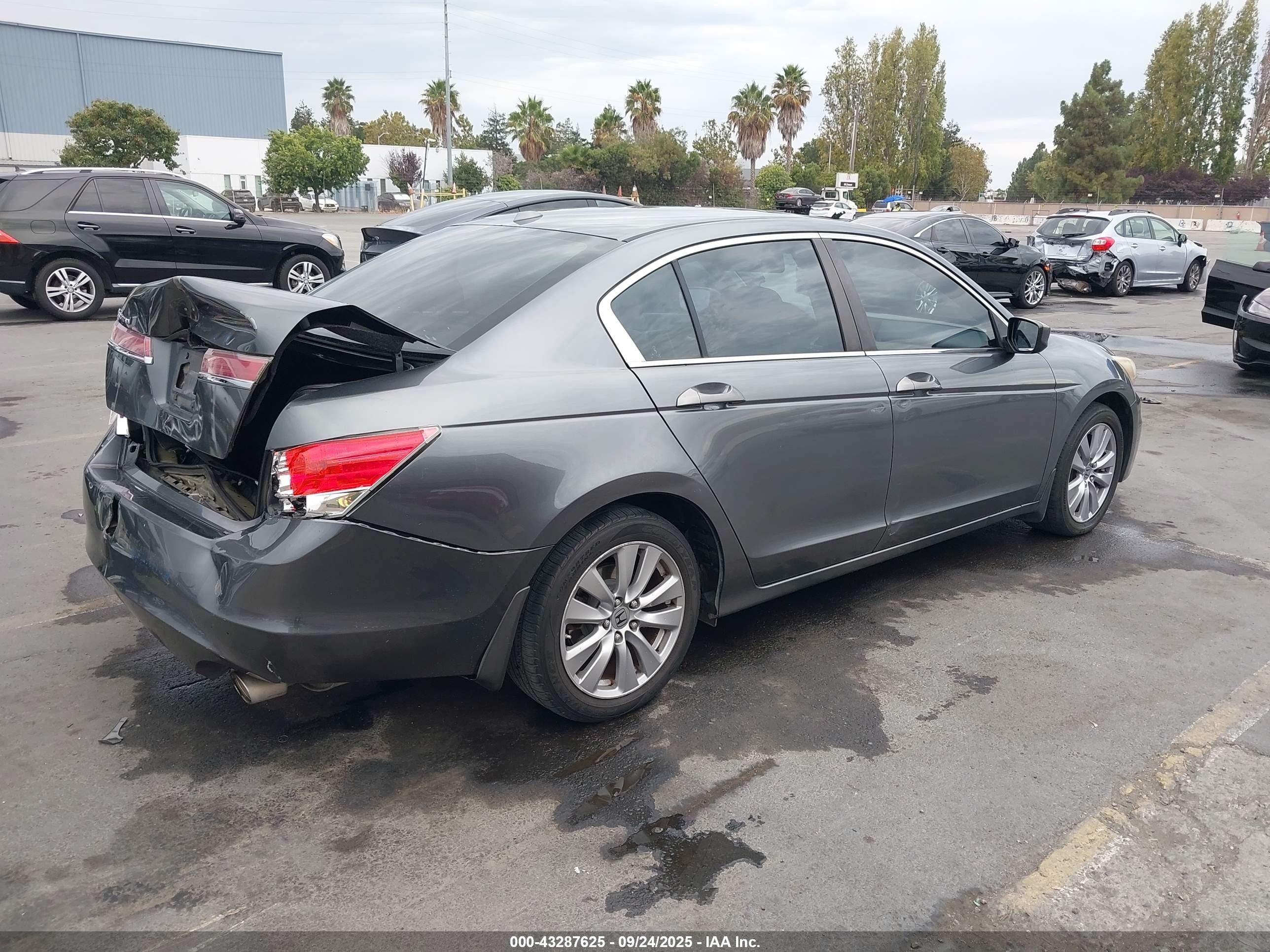 2012 Honda Accord Sdn 2.4 Ex-l/ex-l Gray vin: 1HGCP2F8XCA039387