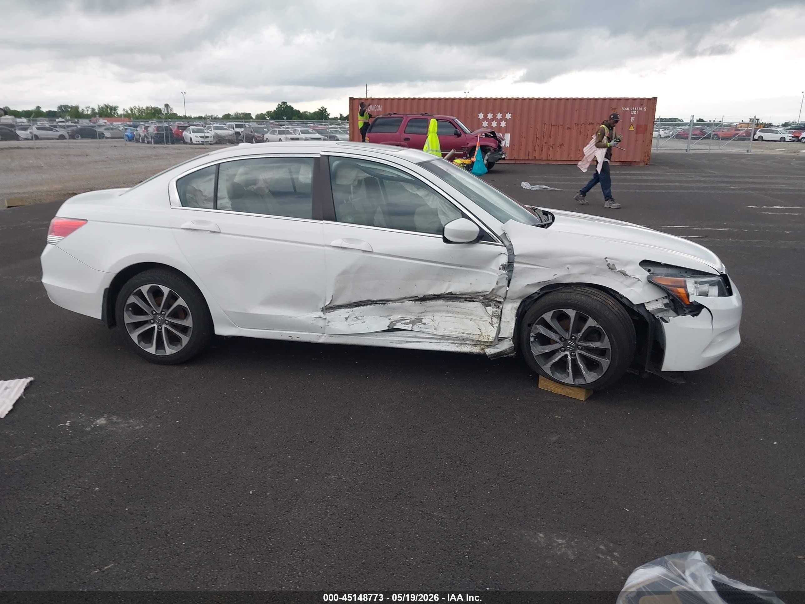 2012 Honda Accord 2.4 Ex-l Белый vin: 1HGCP2F8XCA046016