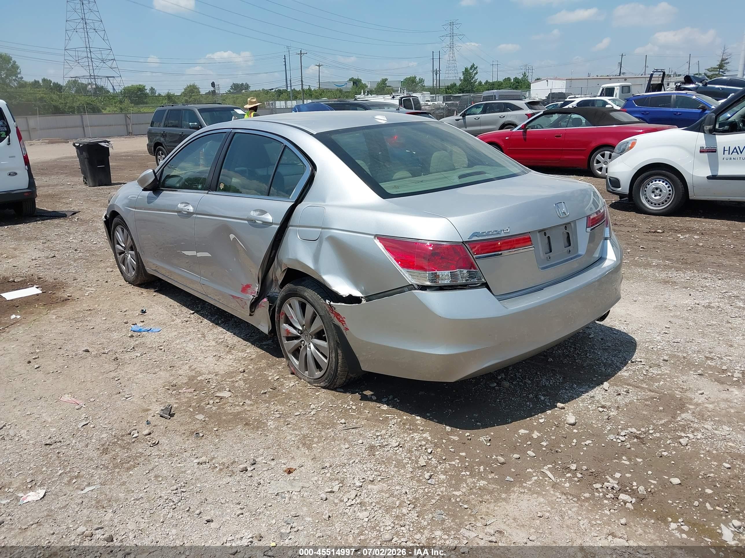 2012 Honda Accord 2.4 Ex-l Blue vin: 1HGCP2F8XCA060661