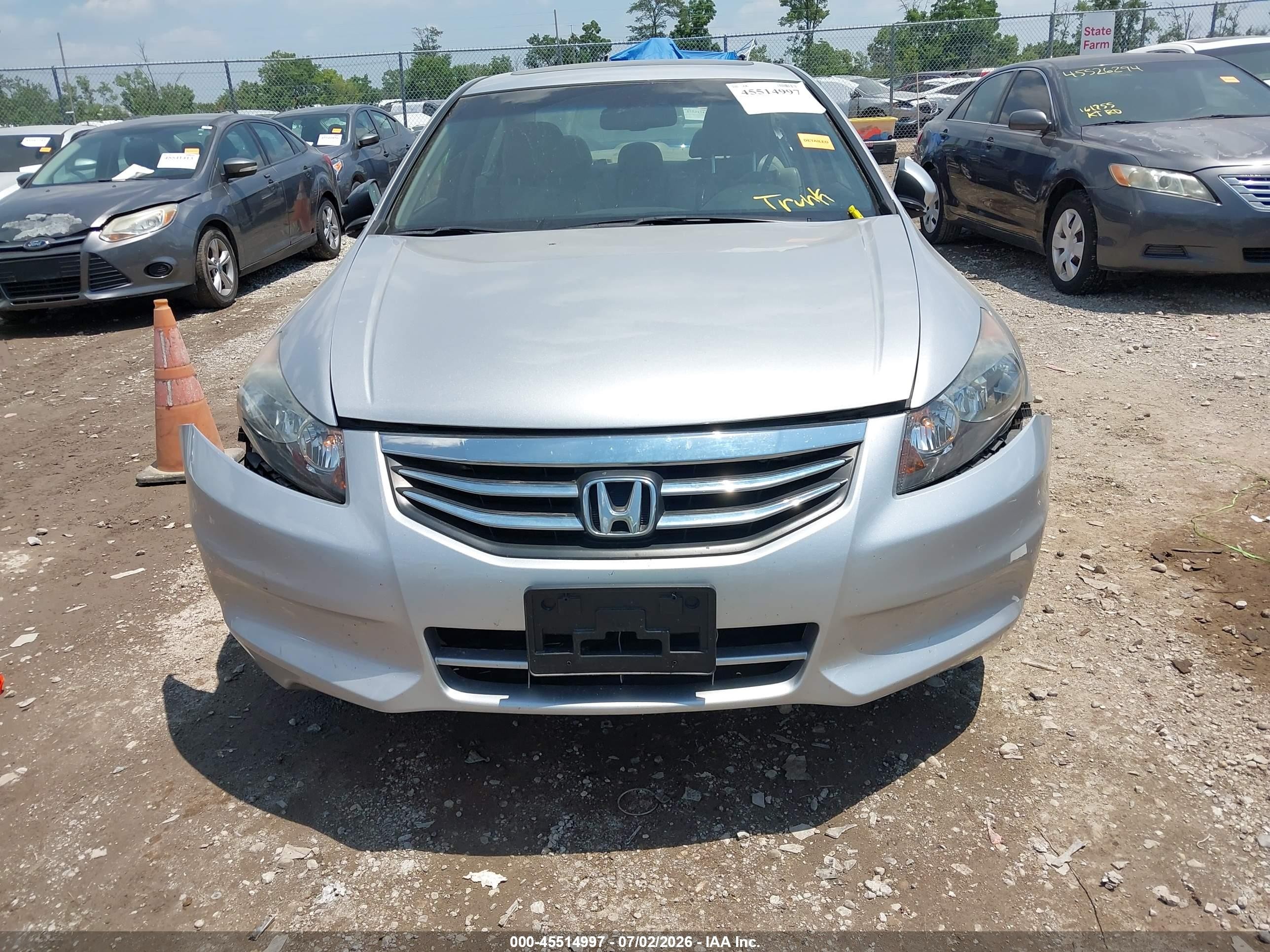 2012 Honda Accord 2.4 Ex-l Blue vin: 1HGCP2F8XCA060661