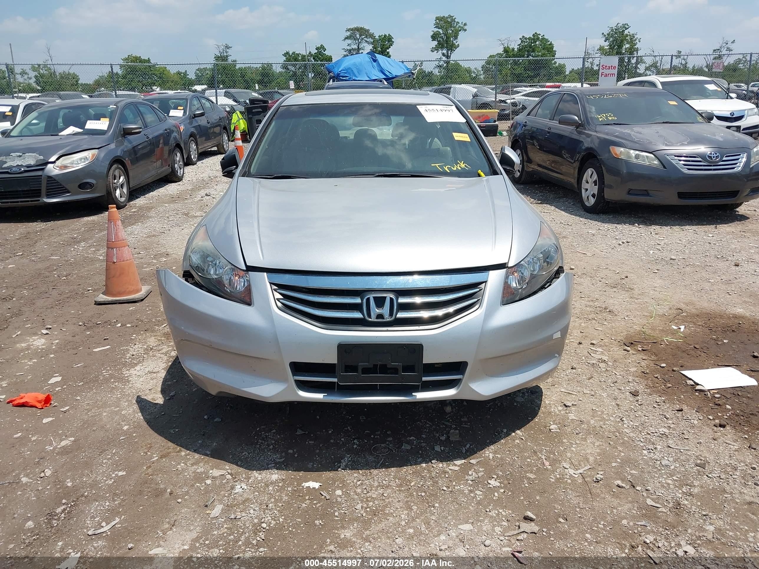 2012 Honda Accord 2.4 Ex-l Blue vin: 1HGCP2F8XCA060661