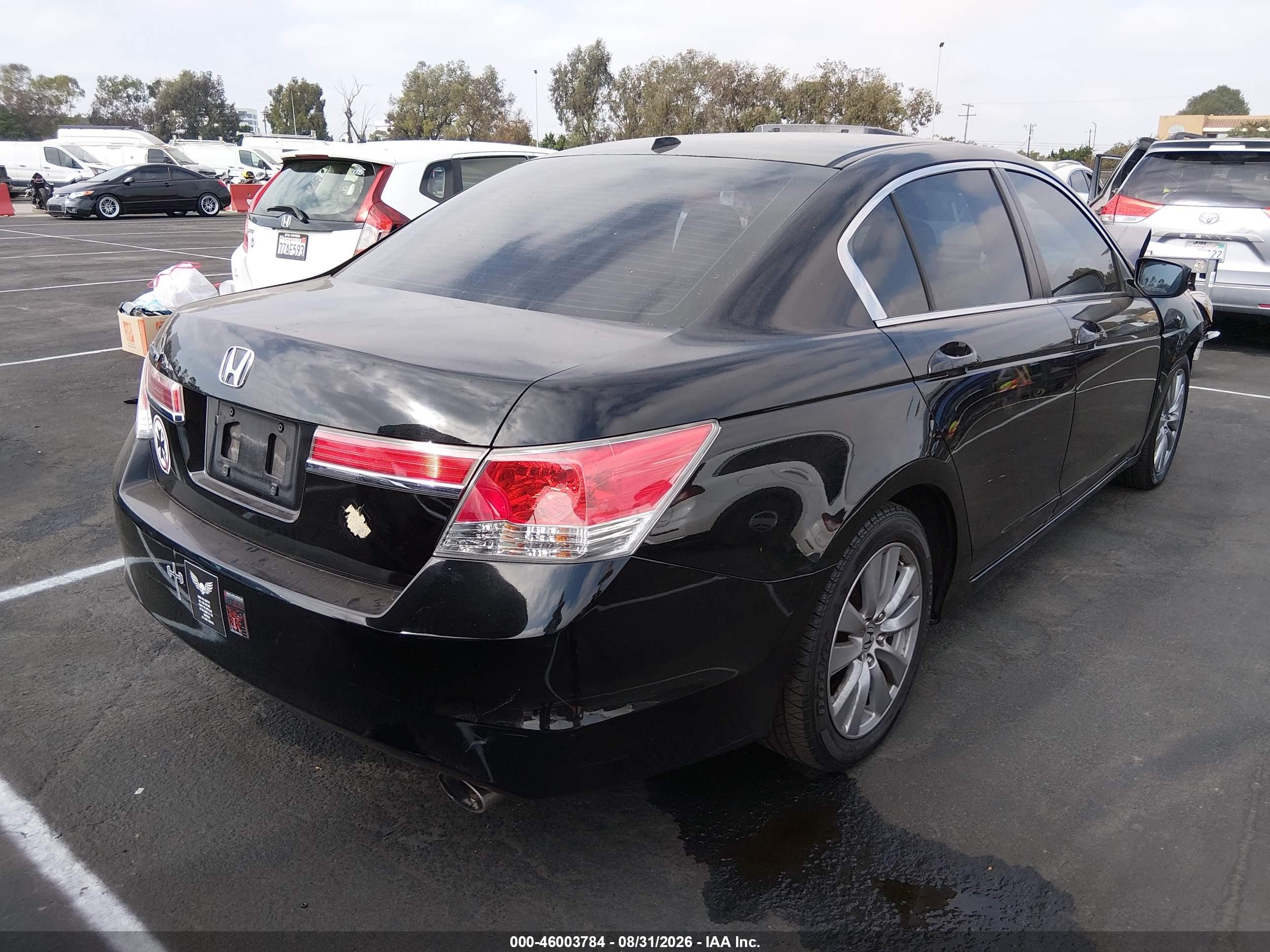 2012 Honda Accord 2.4 Ex-l Black vin: 1HGCP2F8XCA073698