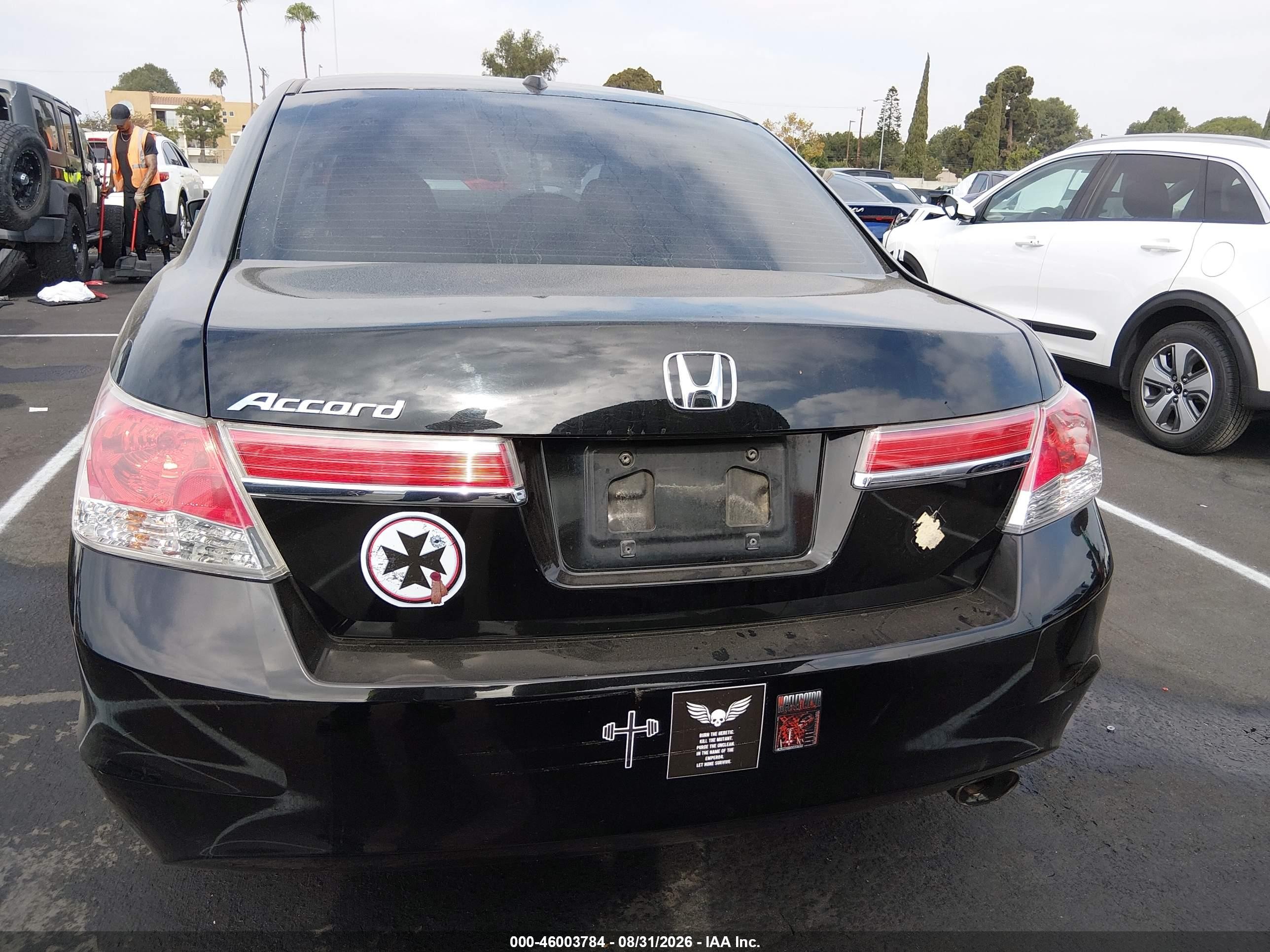 2012 Honda Accord 2.4 Ex-l Black vin: 1HGCP2F8XCA073698