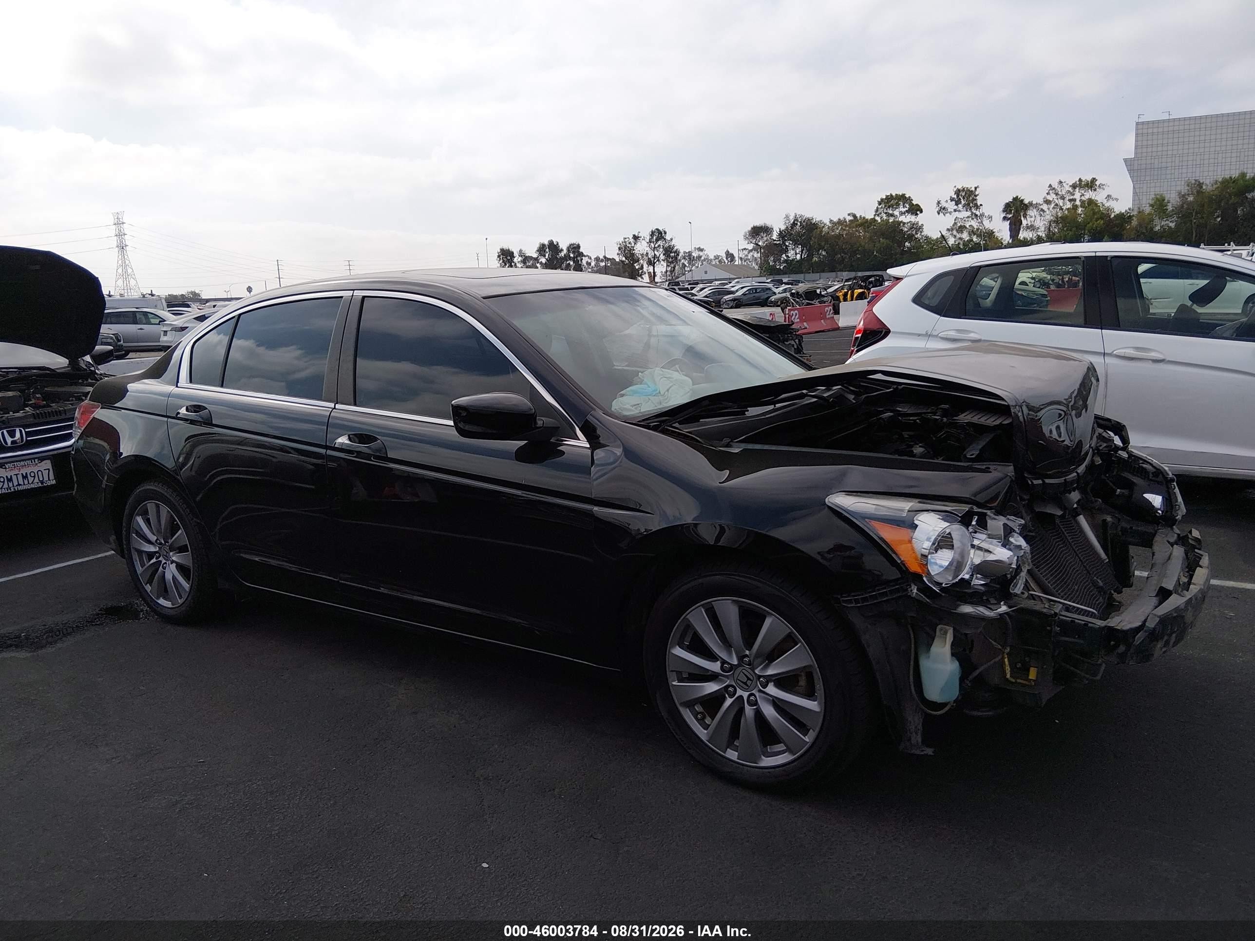 2012 Honda Accord 2.4 Ex-l Black vin: 1HGCP2F8XCA073698