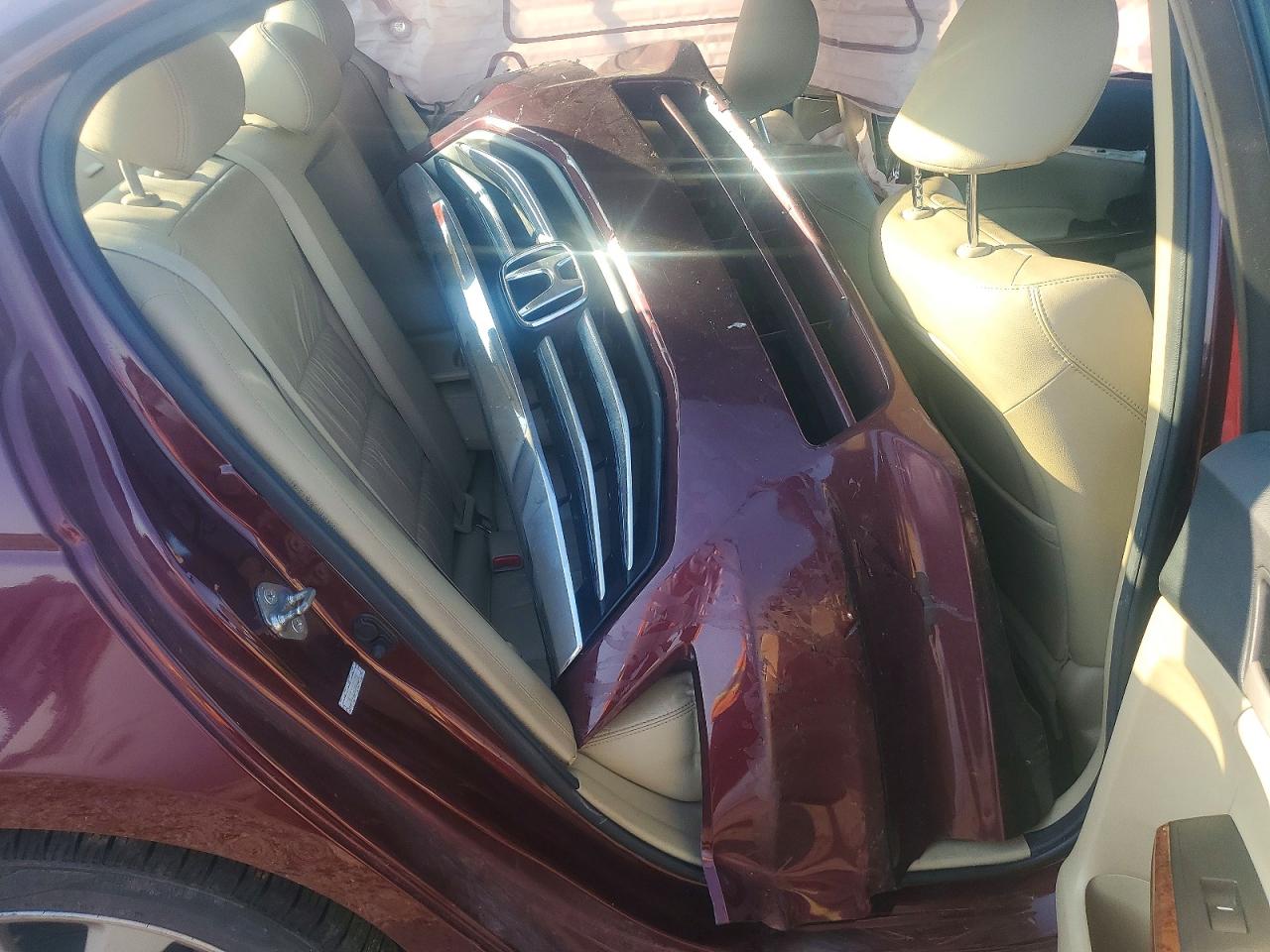 2012 Honda Accord Exl Burgundy vin: 1HGCP2F8XCA100365