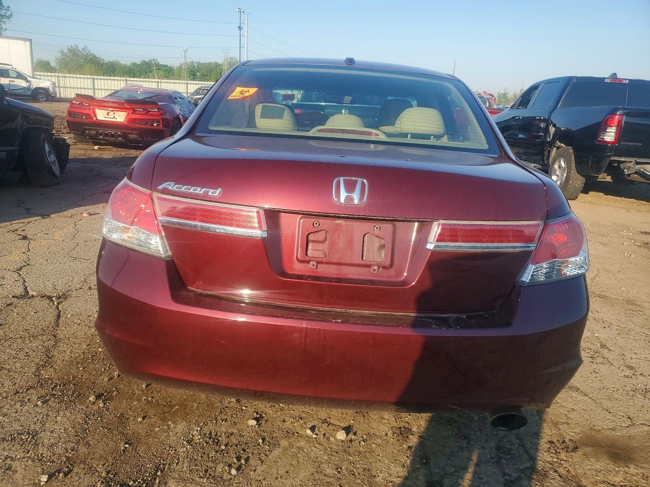 2012 Honda Accord Exl Burgundy vin: 1HGCP2F8XCA100365