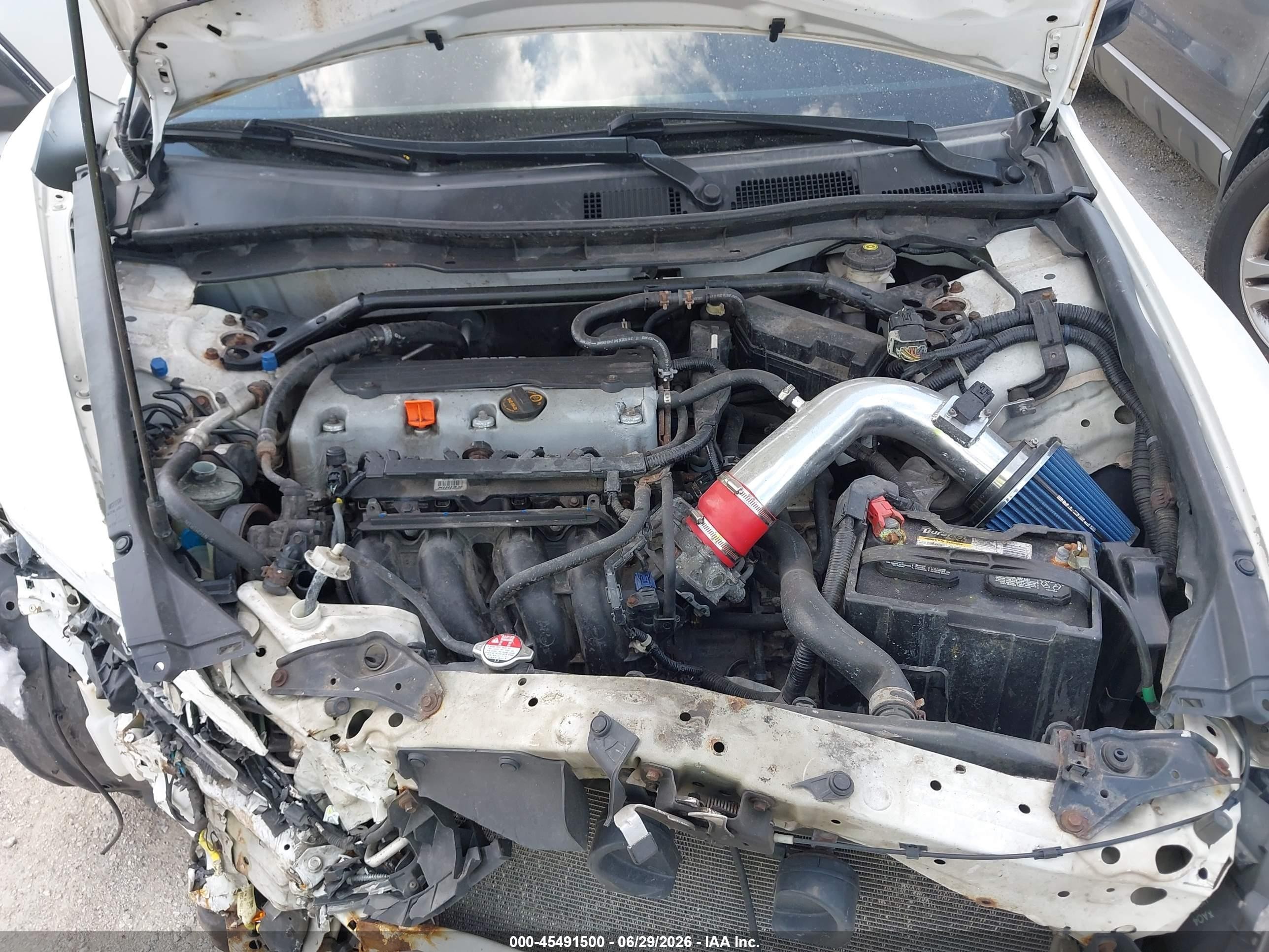 2012 Honda Accord 2.4 Ex-l White vin: 1HGCP2F8XCA137867