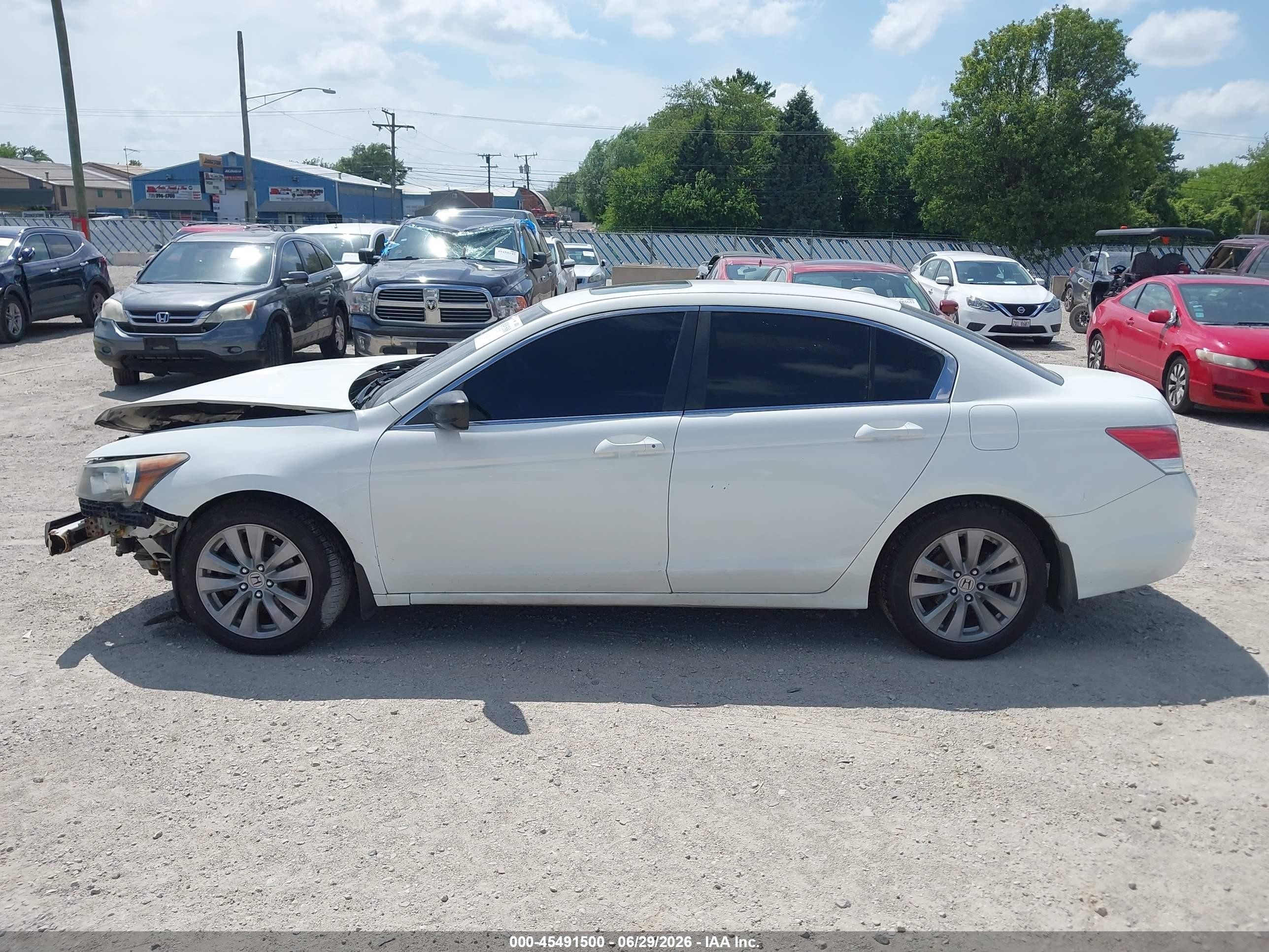 2012 Honda Accord 2.4 Ex-l White vin: 1HGCP2F8XCA137867