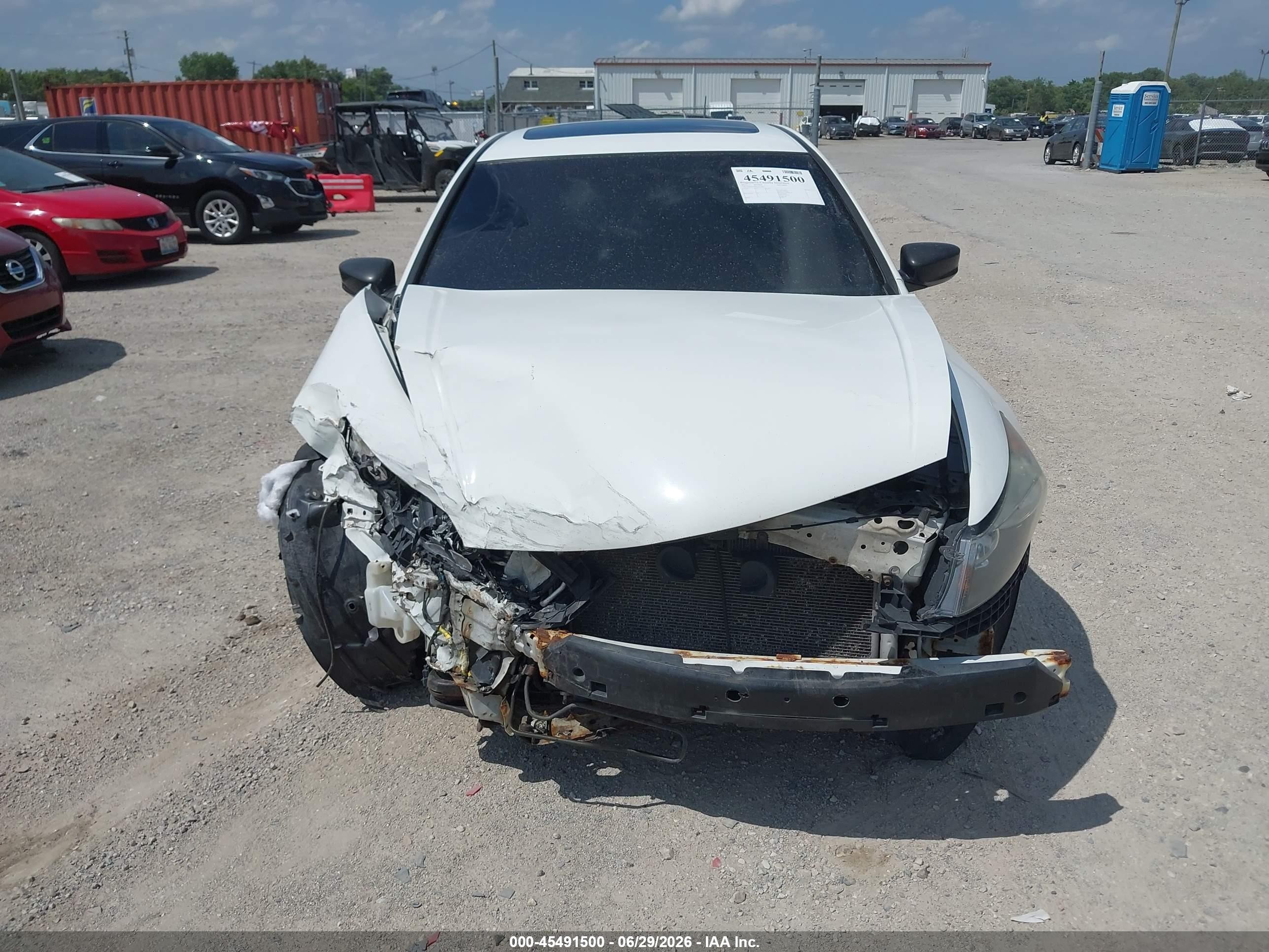 2012 Honda Accord 2.4 Ex-l White vin: 1HGCP2F8XCA137867
