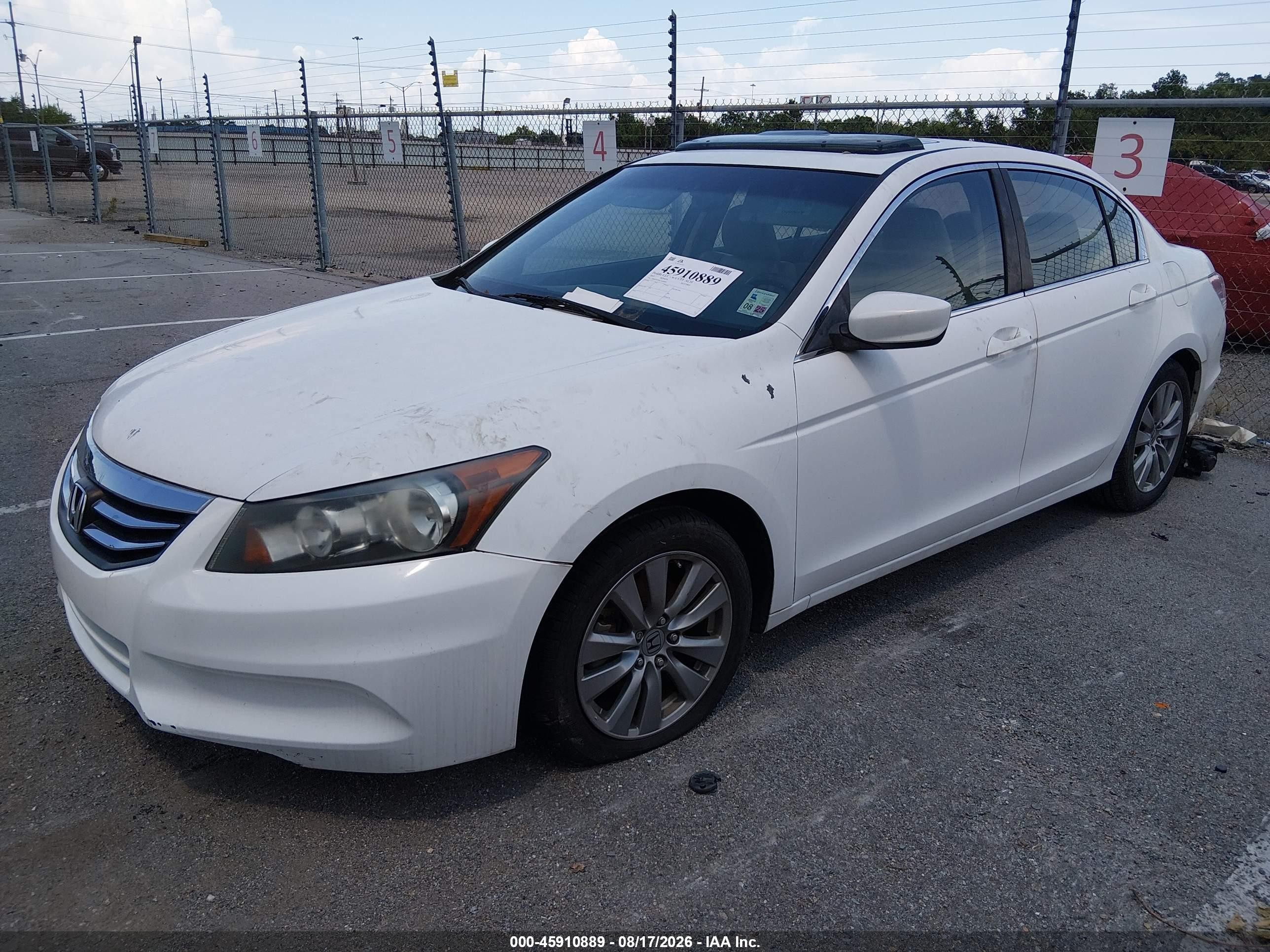 2012 Honda Accord 2.4 Ex-l Белый vin: 1HGCP2F8XCA164003