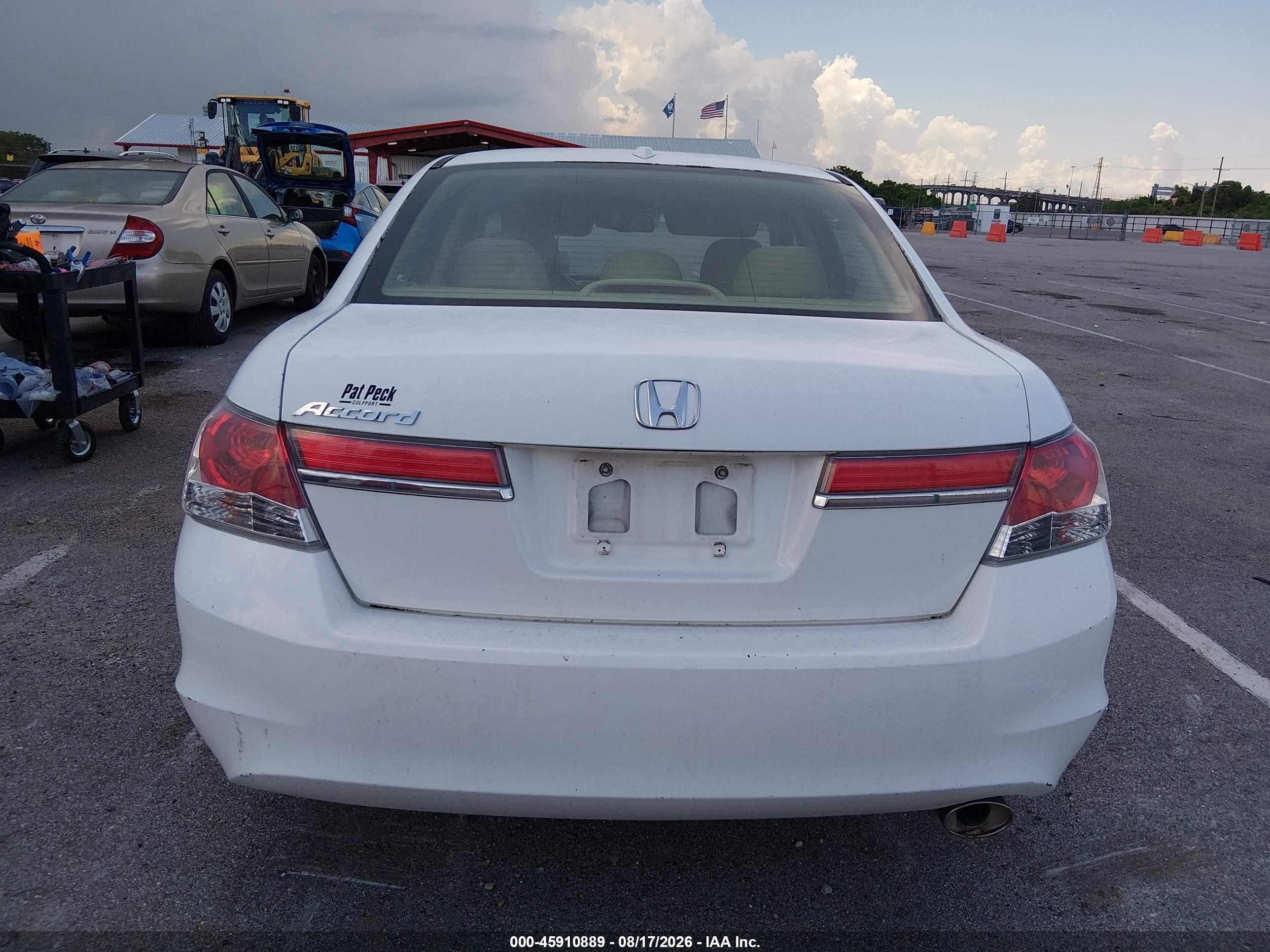 2012 Honda Accord 2.4 Ex-l Белый vin: 1HGCP2F8XCA164003