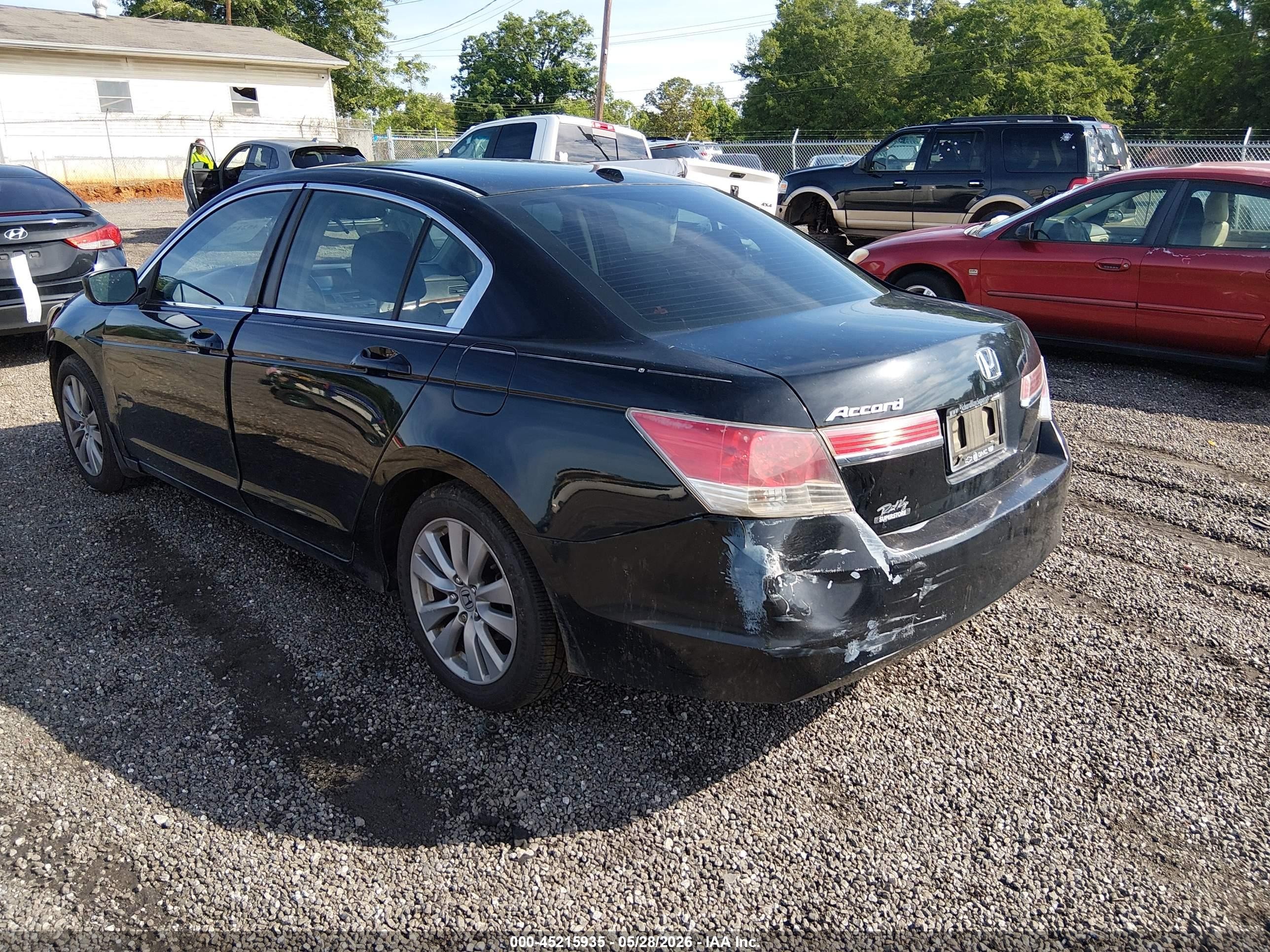 2012 Honda Accord 2.4 Ex-l Black vin: 1HGCP2F8XCA175843